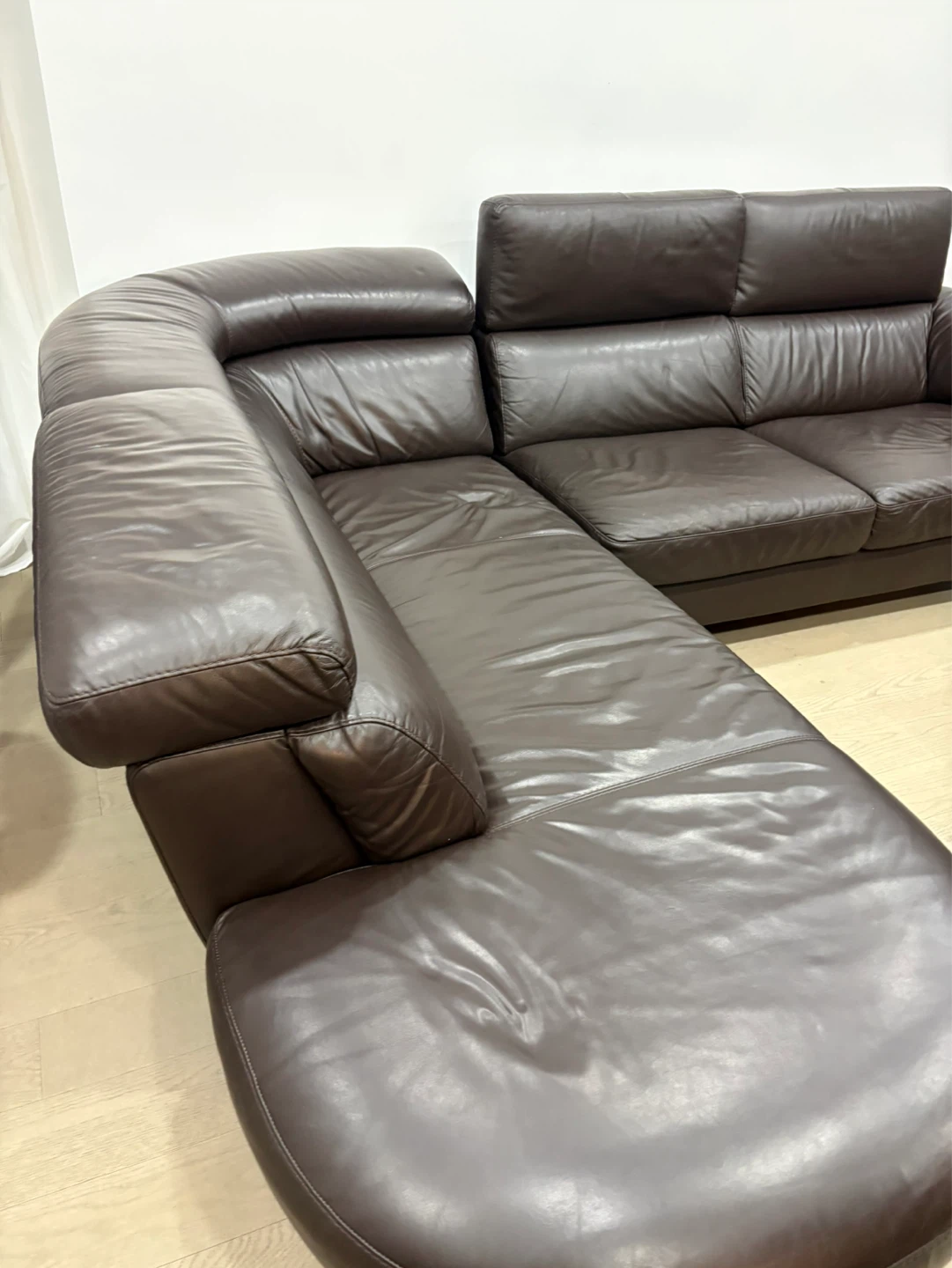 Brown Italy Leather Sectional Sofa - photo 2