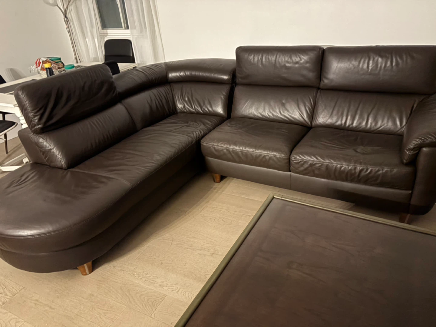 Brown Italy Leather Sectional Sofa - photo 3