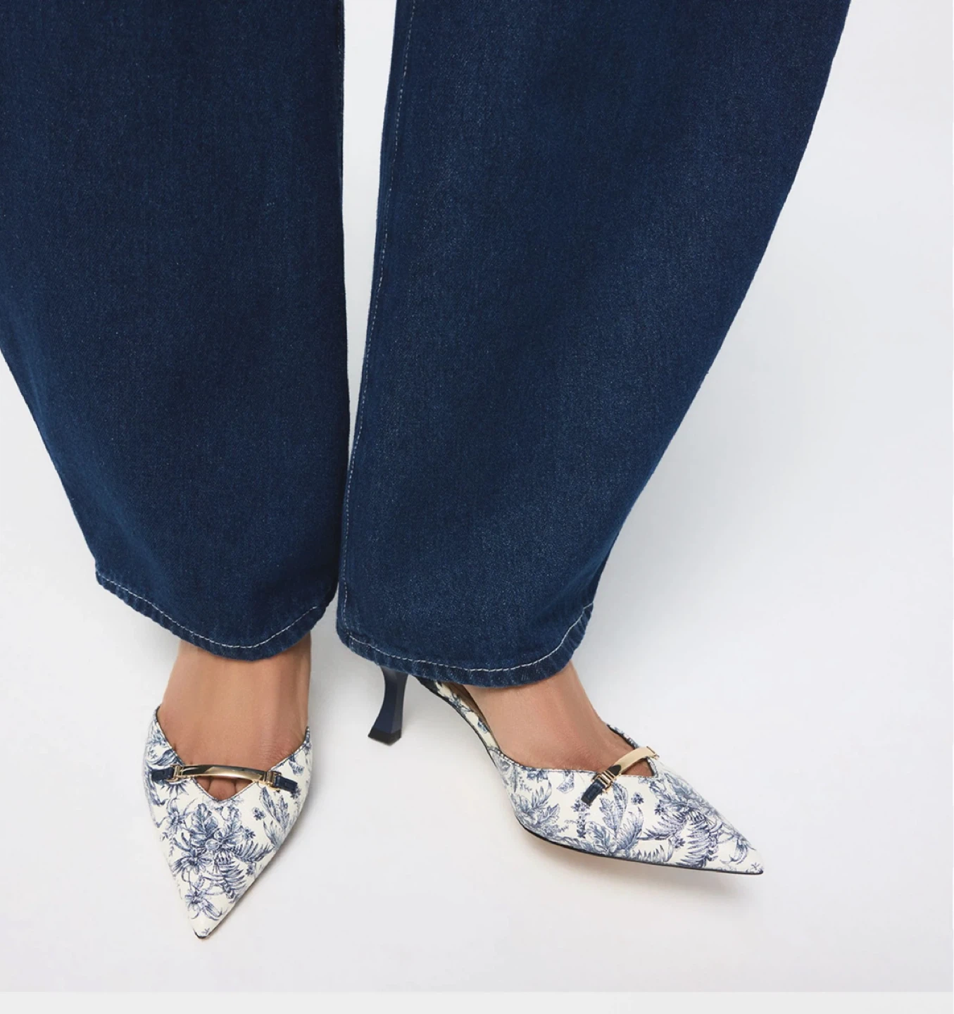 ALDO Blue Floral Slingback Heels - photo 2