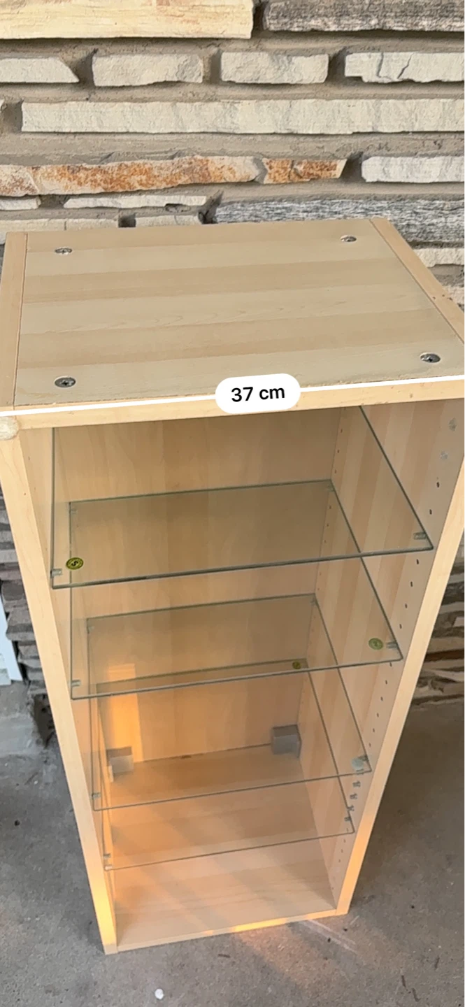Tall Bookcase with Glass Shelves - photo 3