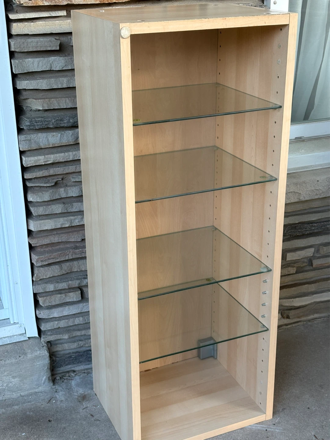 Tall Bookcase with Glass Shelves - photo 4