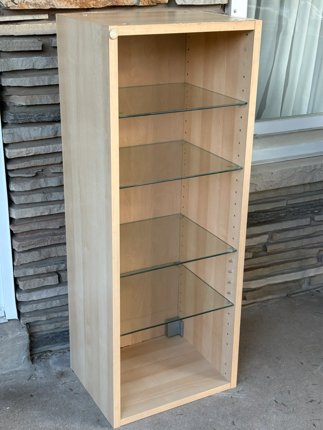 Tall Bookcase with Glass Shelves - photo 5