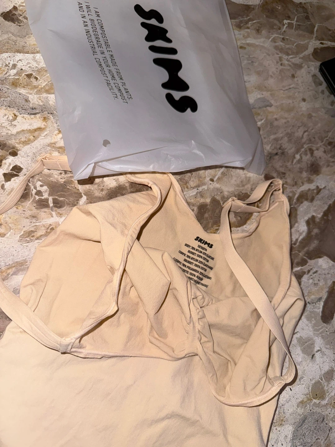 SKIMS Fits Everybody Cami Bodysuit Beige Xl - photo 4
