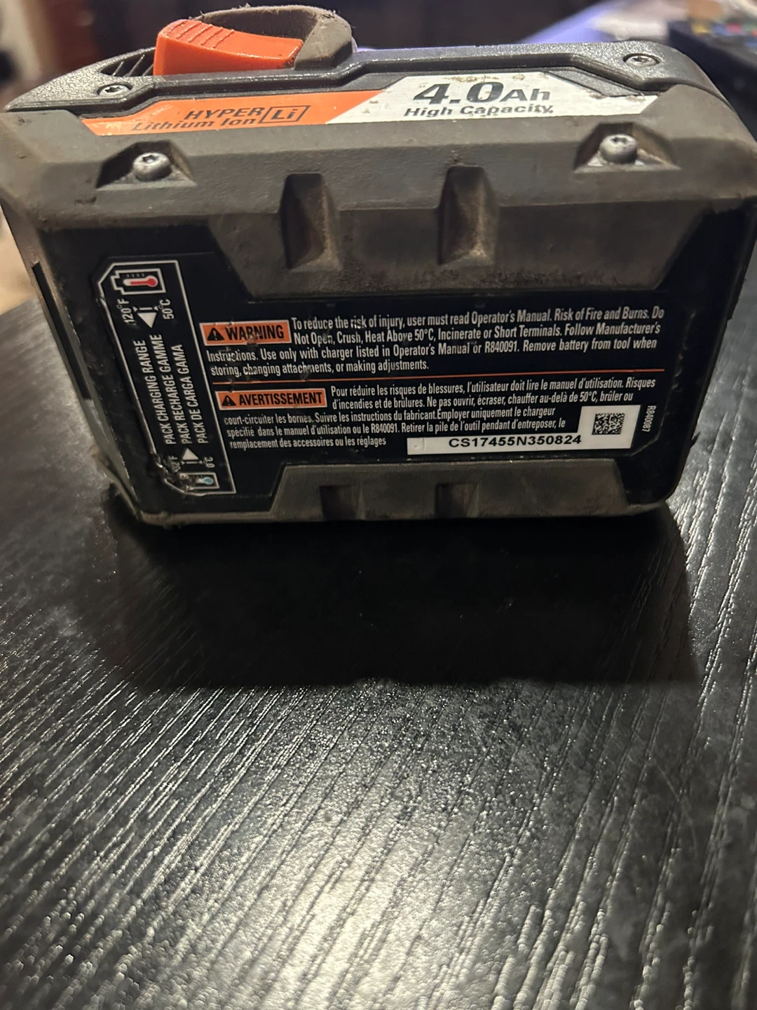 RIDGID 18V 4.0Ah HYPER Lithium-Ion/ Li Battery - photo 5