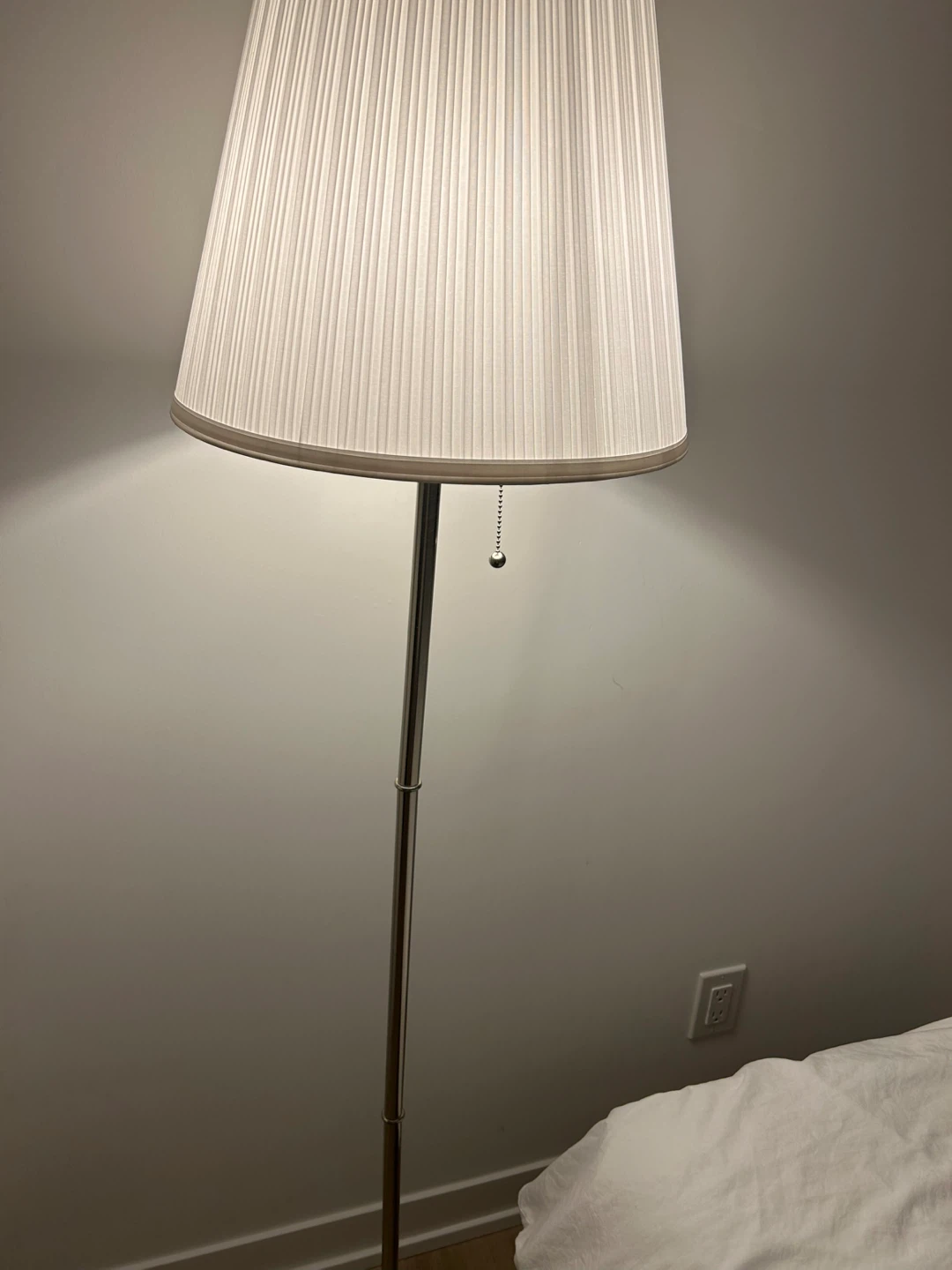 White Pleated Floor Lamp
