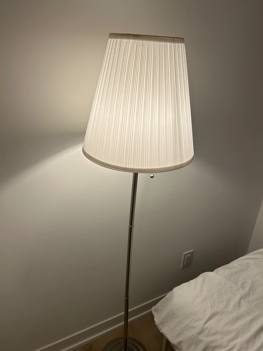 White Pleated Floor Lamp - photo 3