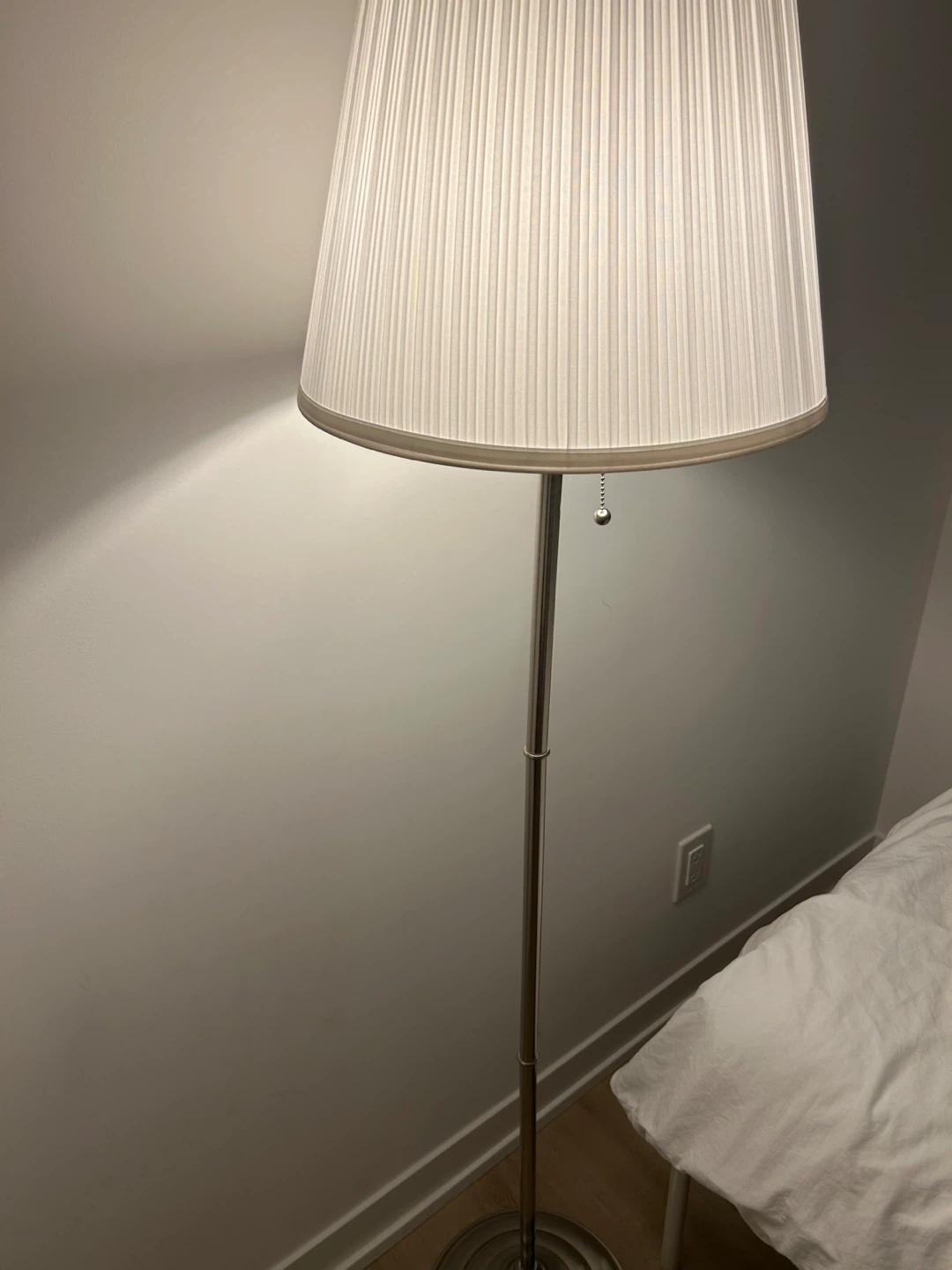 White Pleated Floor Lamp - photo 2