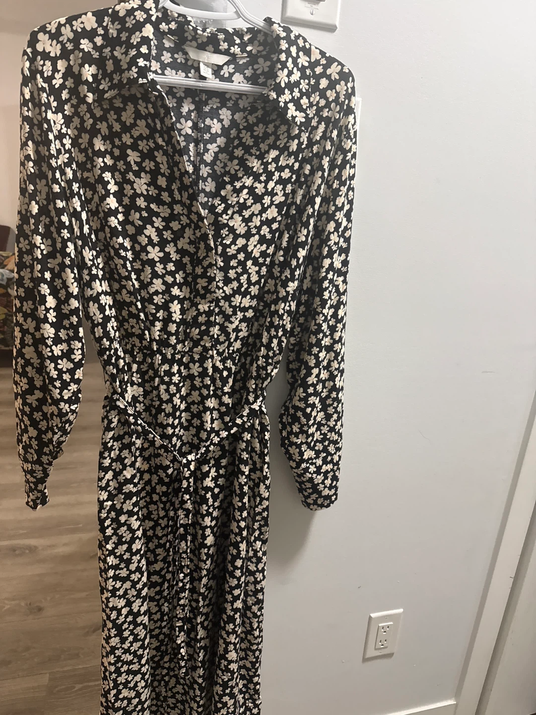H&M Floral Long Sleeve Maxi Dress - Size XL