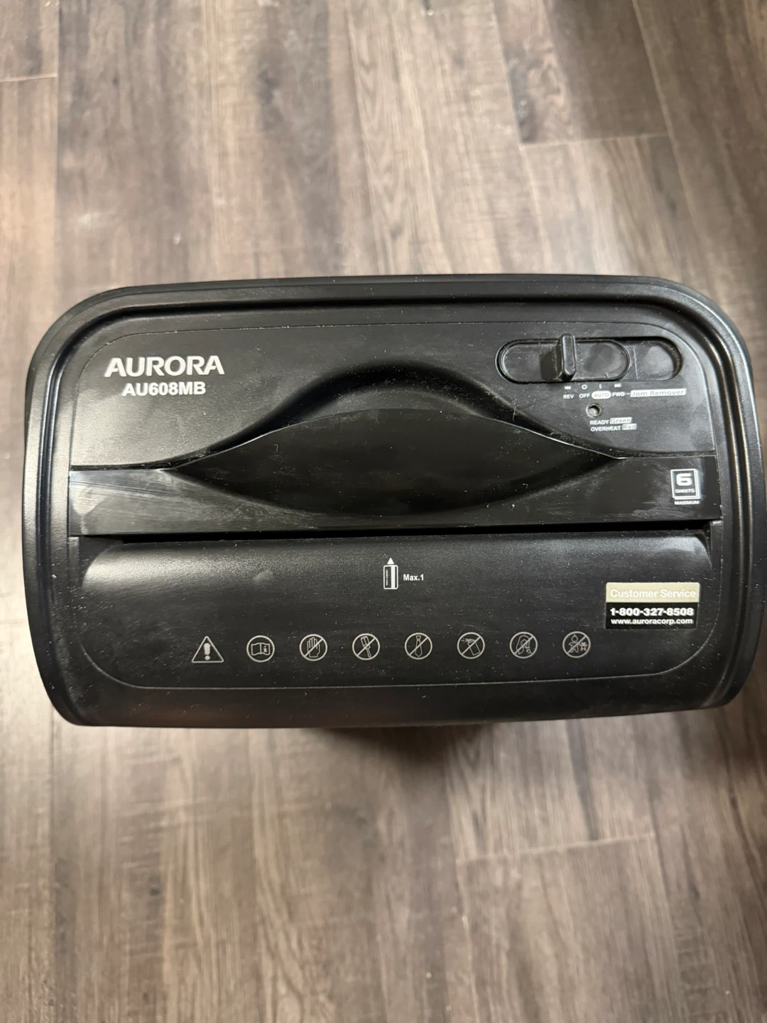 Aurora AU608MB Paper Shredder - photo 2