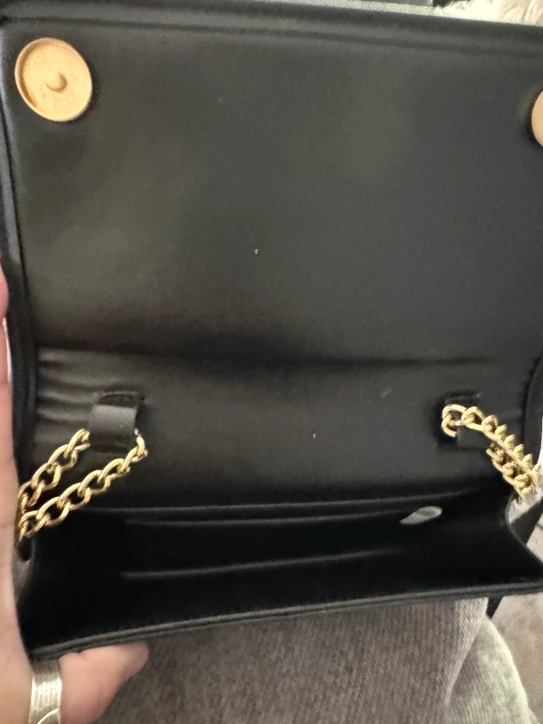 Black & Blue Dior like Print evening bag  with Gold Chain - photo 2