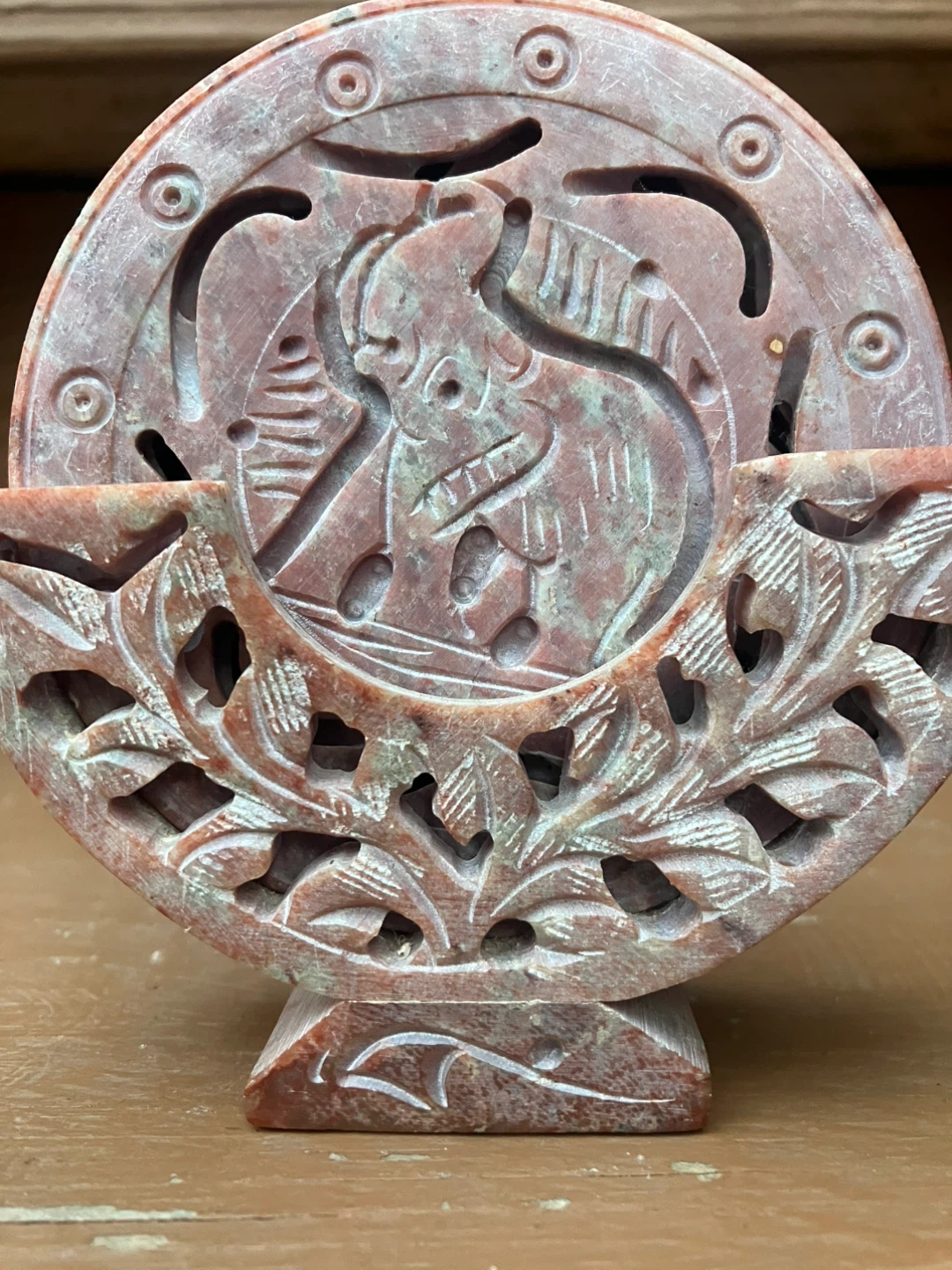 Set Of 6 Hand Carved Soapstone Coasters - Like New - photo 4