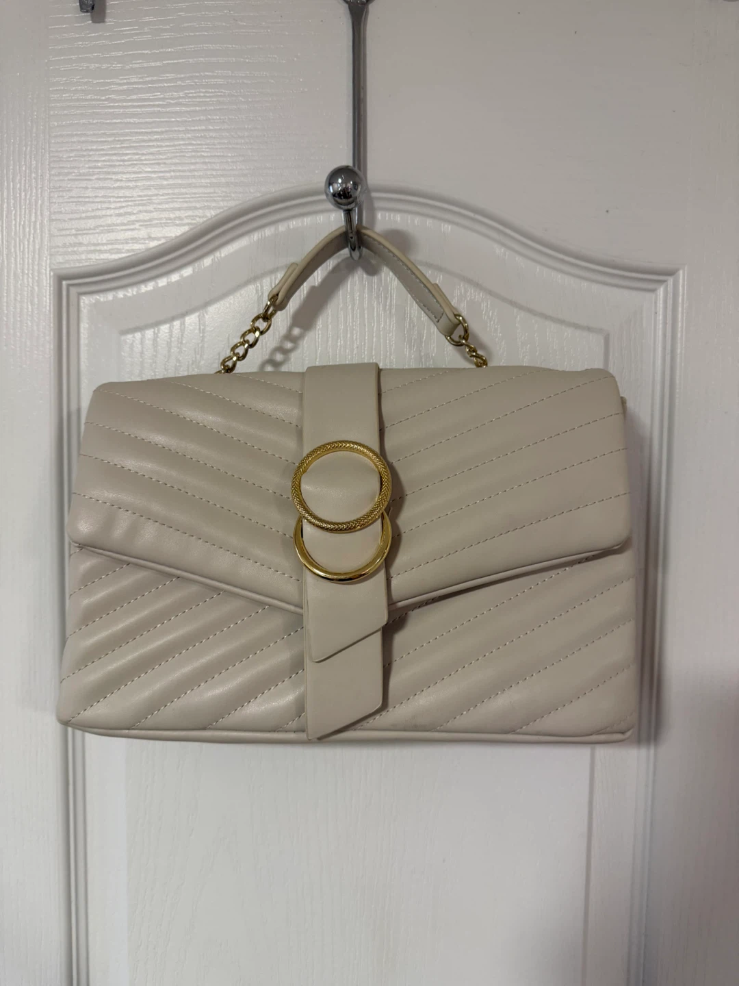 Call It Spring Cream Quilted Shoulder Bag