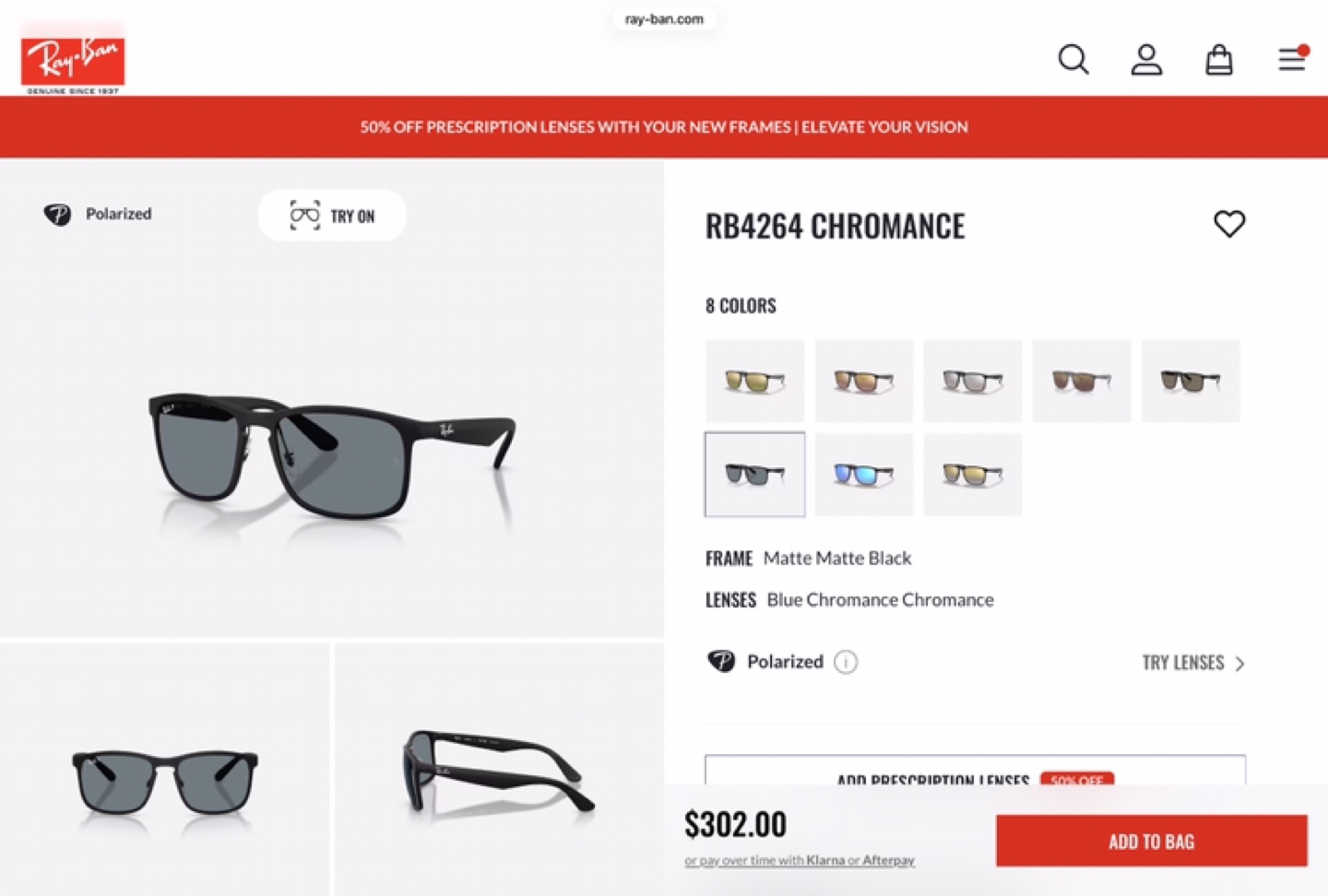 Ray-Ban RB4264 polarize Chromance Sunglasses - photo 5