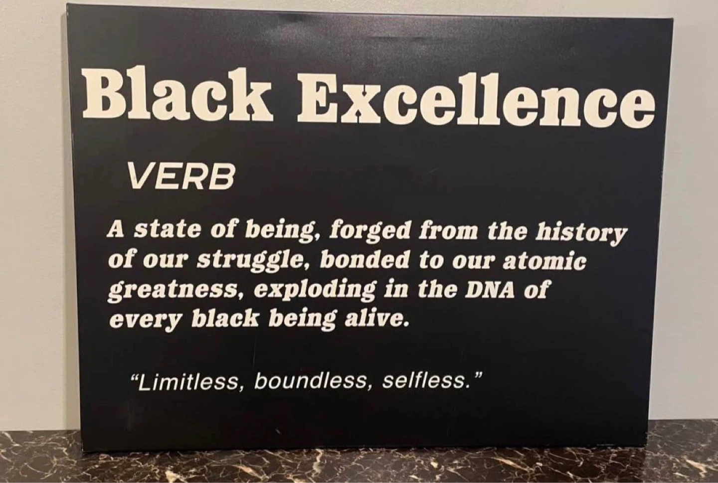 Black Excellence Wall Art $40