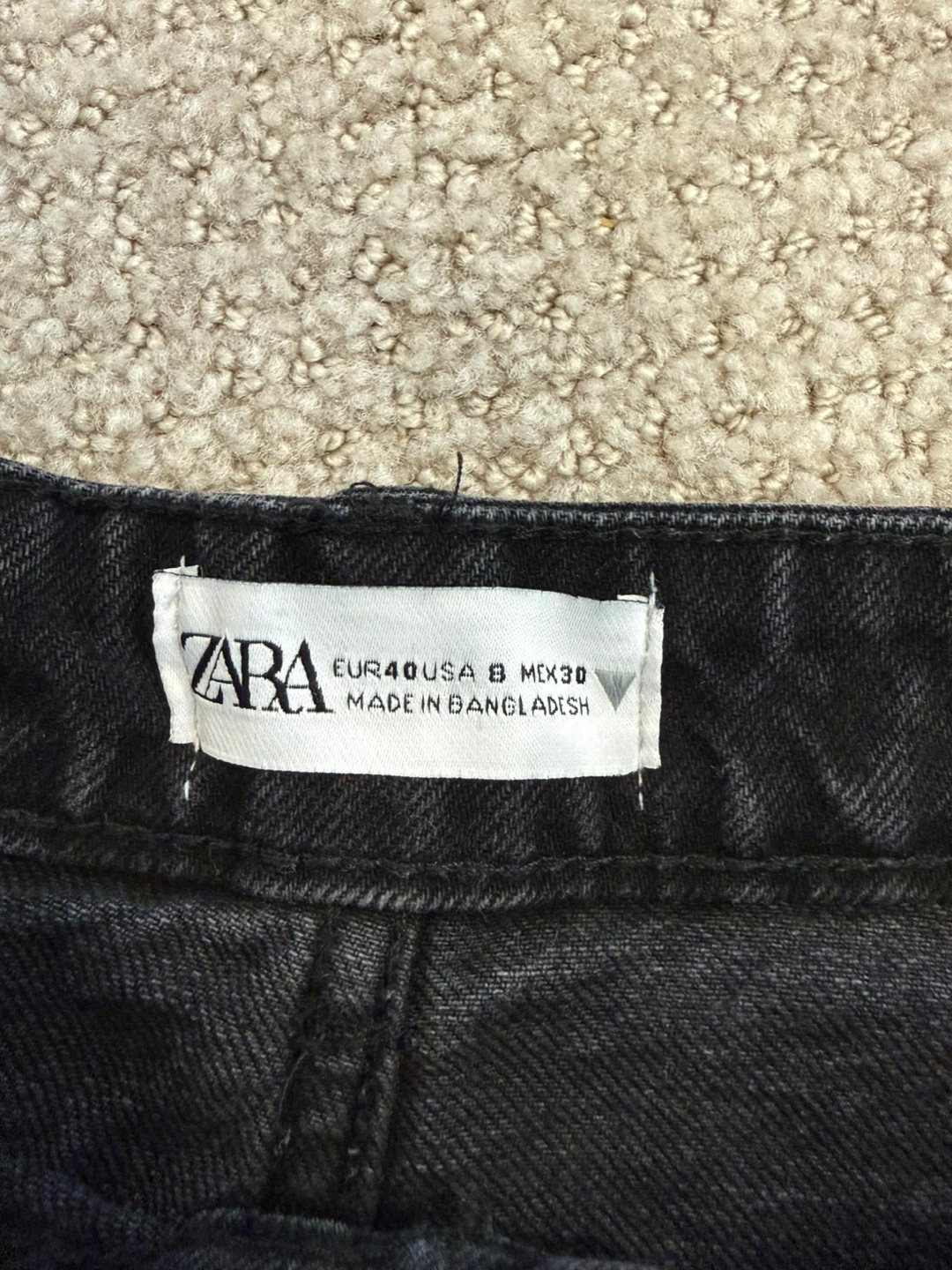 Zara Black Denim Mom Shorts Size 8 - photo 2