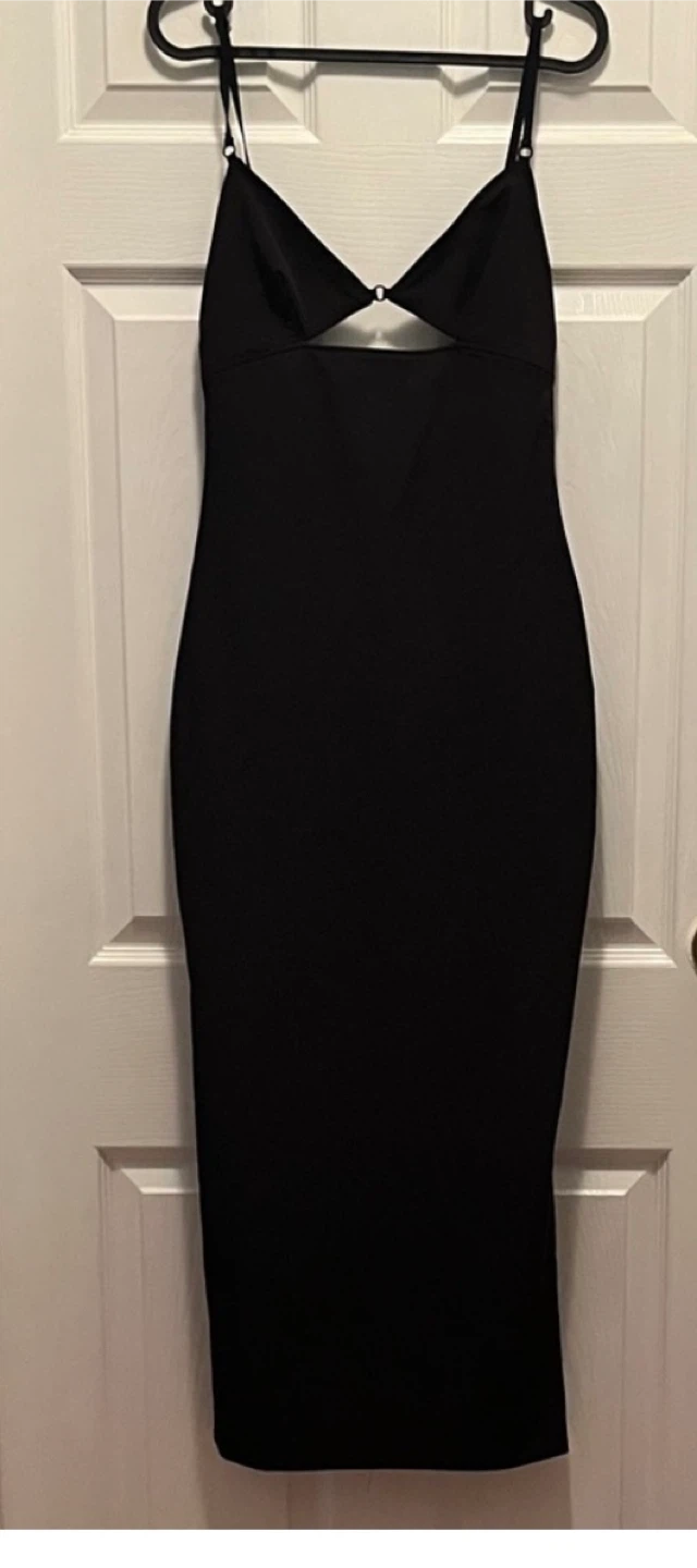 ZARA Small size Black Cutout Midi Dress