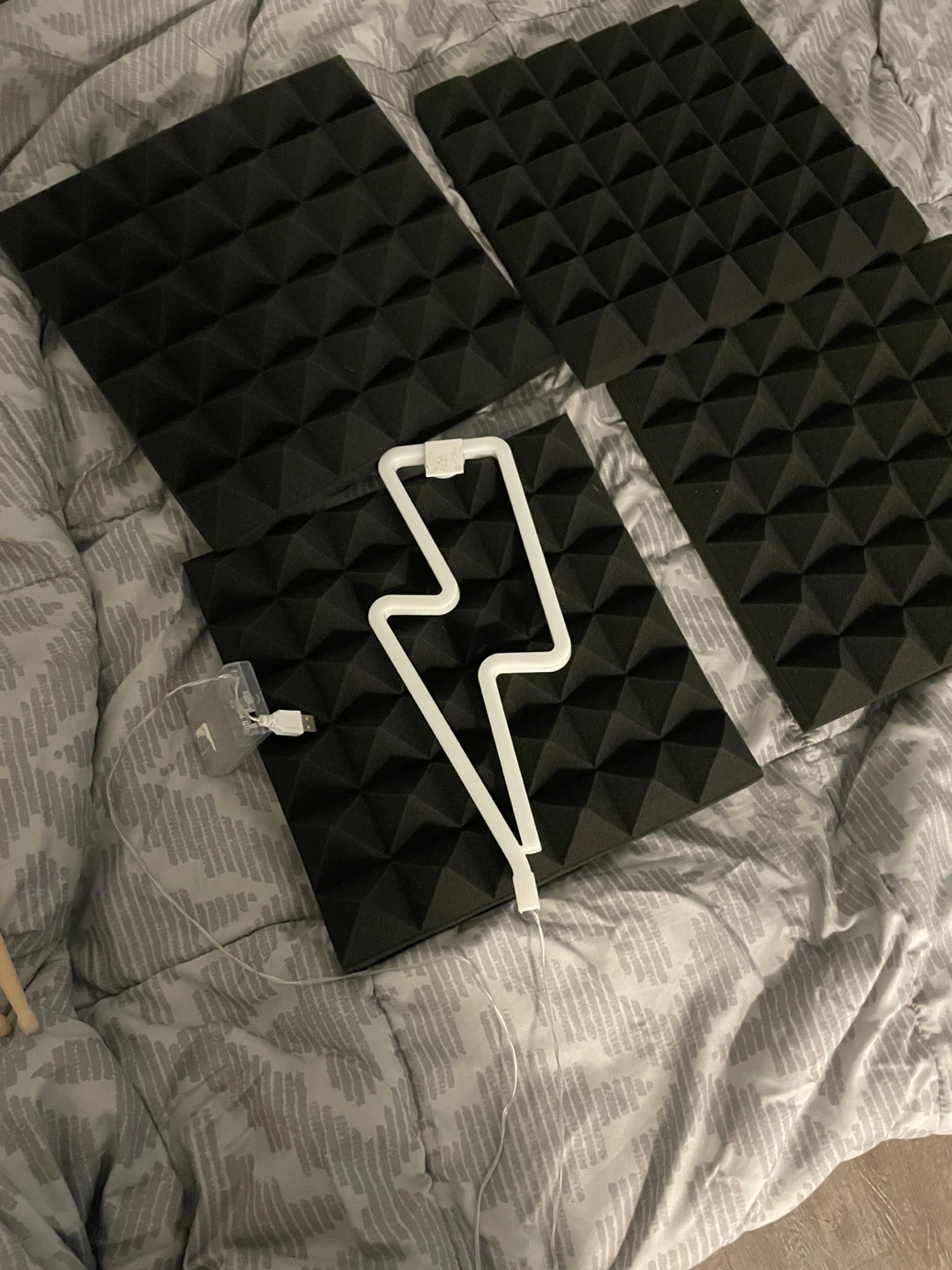 Neon Sign & Headphones & Acoustic Foam Panels - photo 2