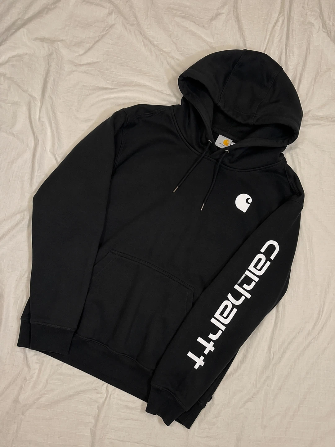 Carhartt Black Relaxed Fit Hoodie - Size L