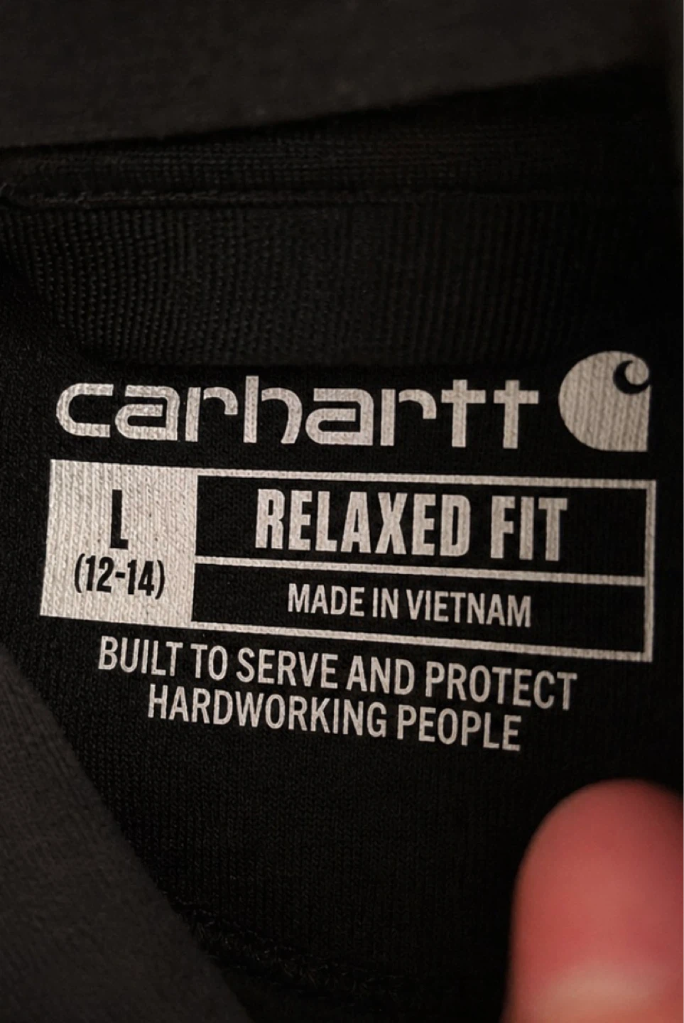 Carhartt Black Relaxed Fit Hoodie - Size L - photo 2