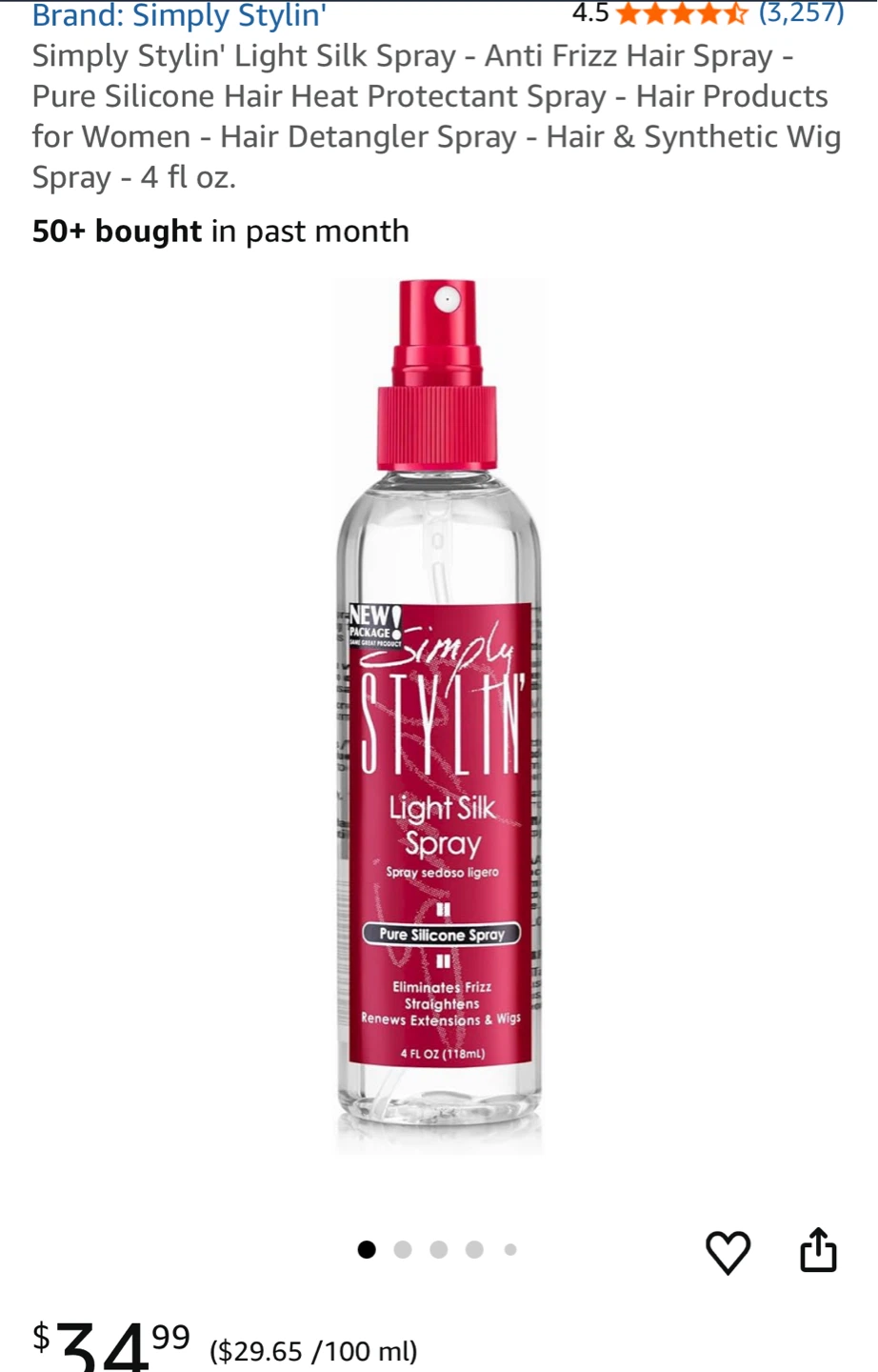 Simply Stylin' Light Silk Spray - 4 fl oz