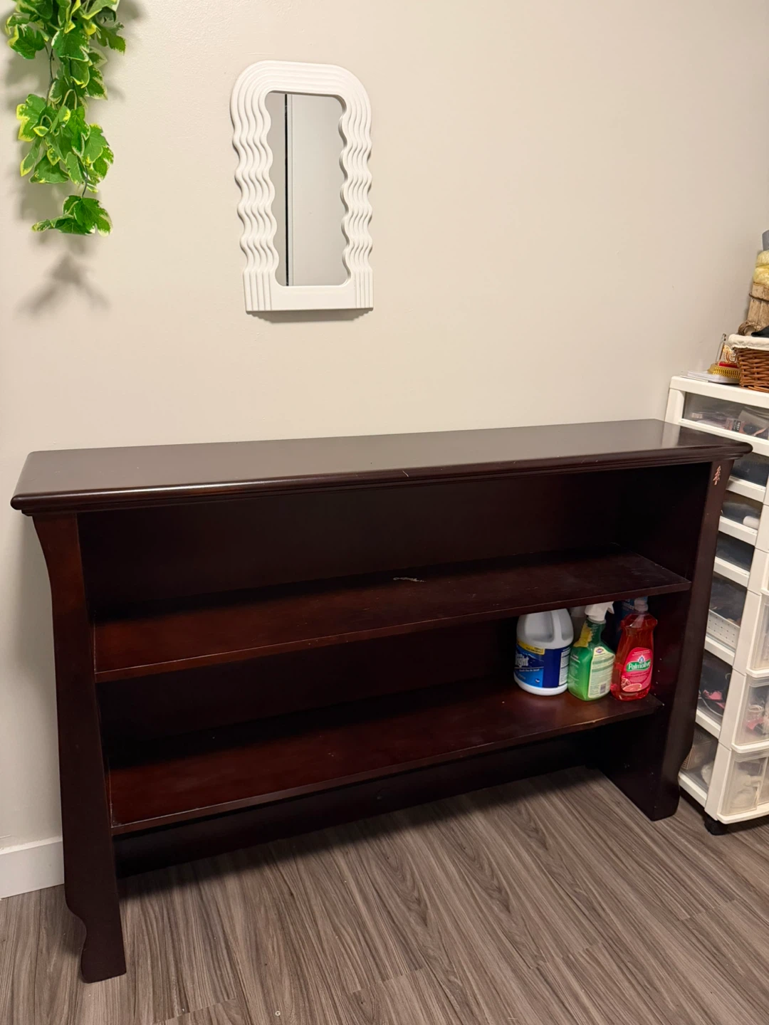 Dark Brown Wooden Bookshelf