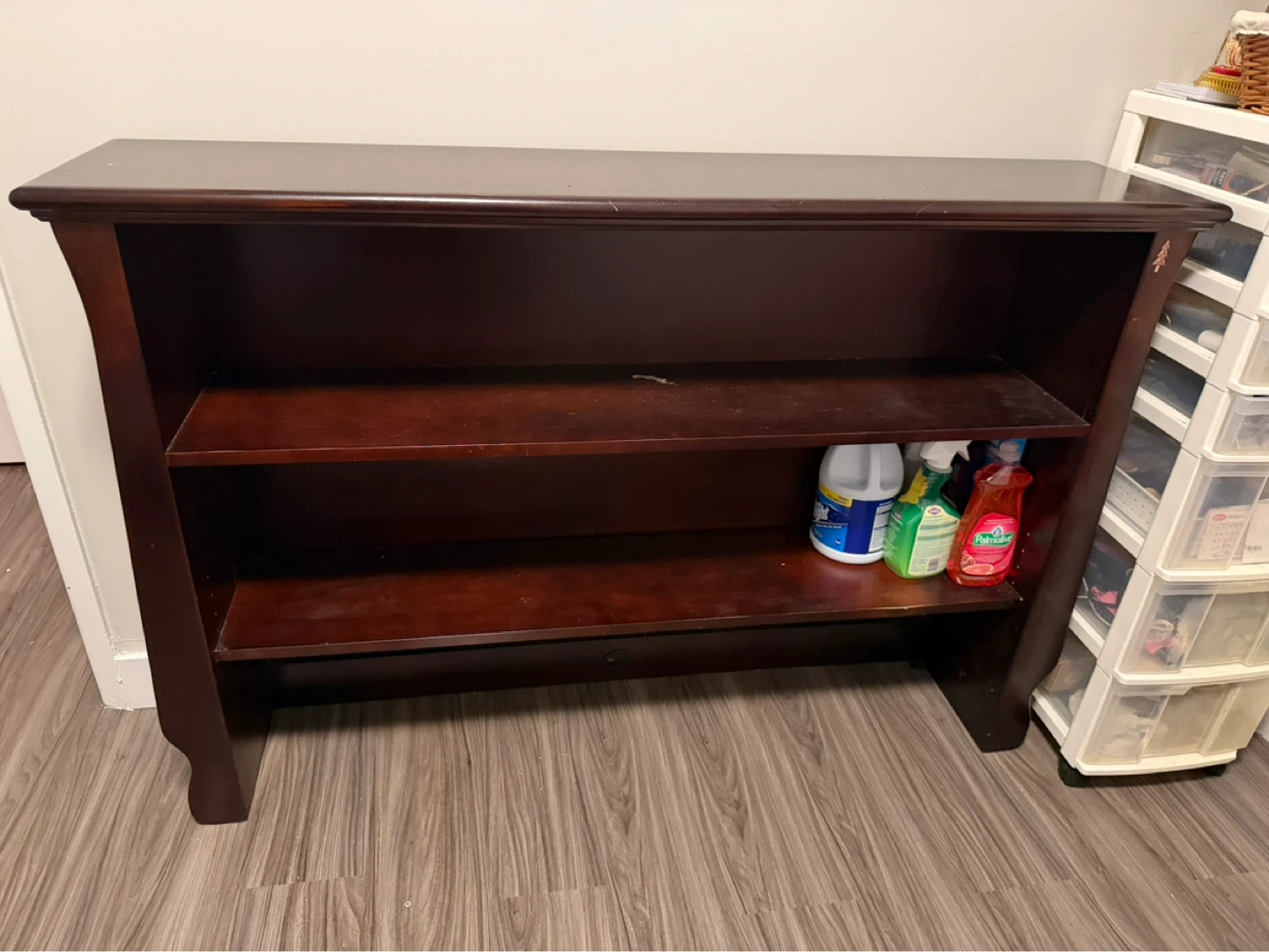 Dark Brown Wooden Bookshelf - photo 3