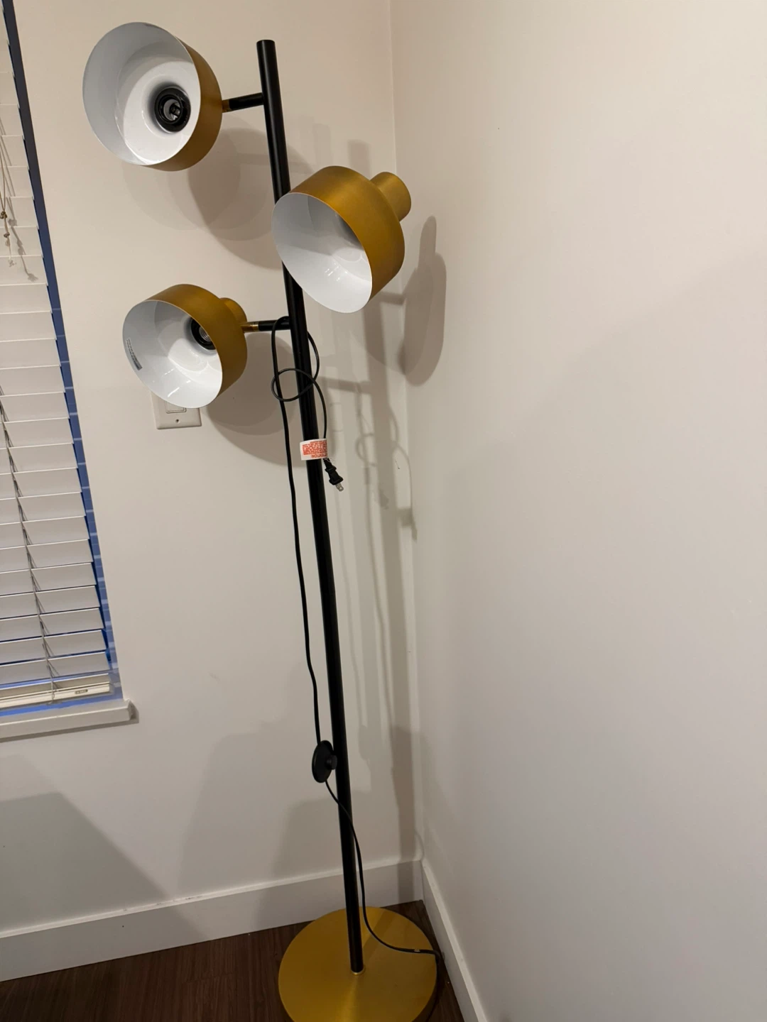 3-Head Floor Lamp Gold/Black