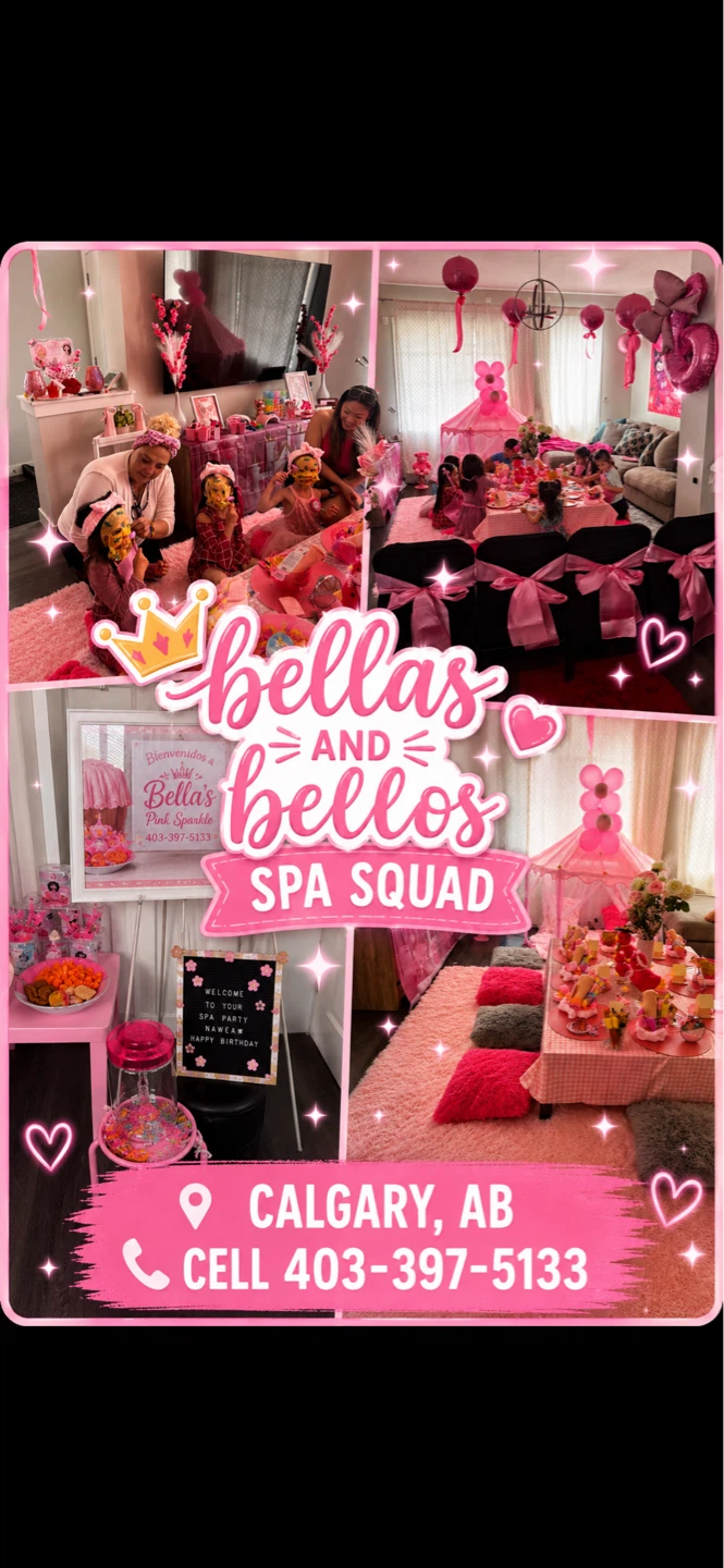 Bellas and Bellos Spa Squad Birthday Party Setup - photo 3