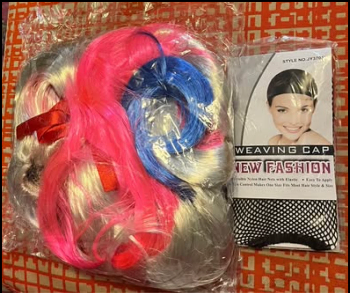 Split Dye Wig - White, Pink, and Blue - photo 5
