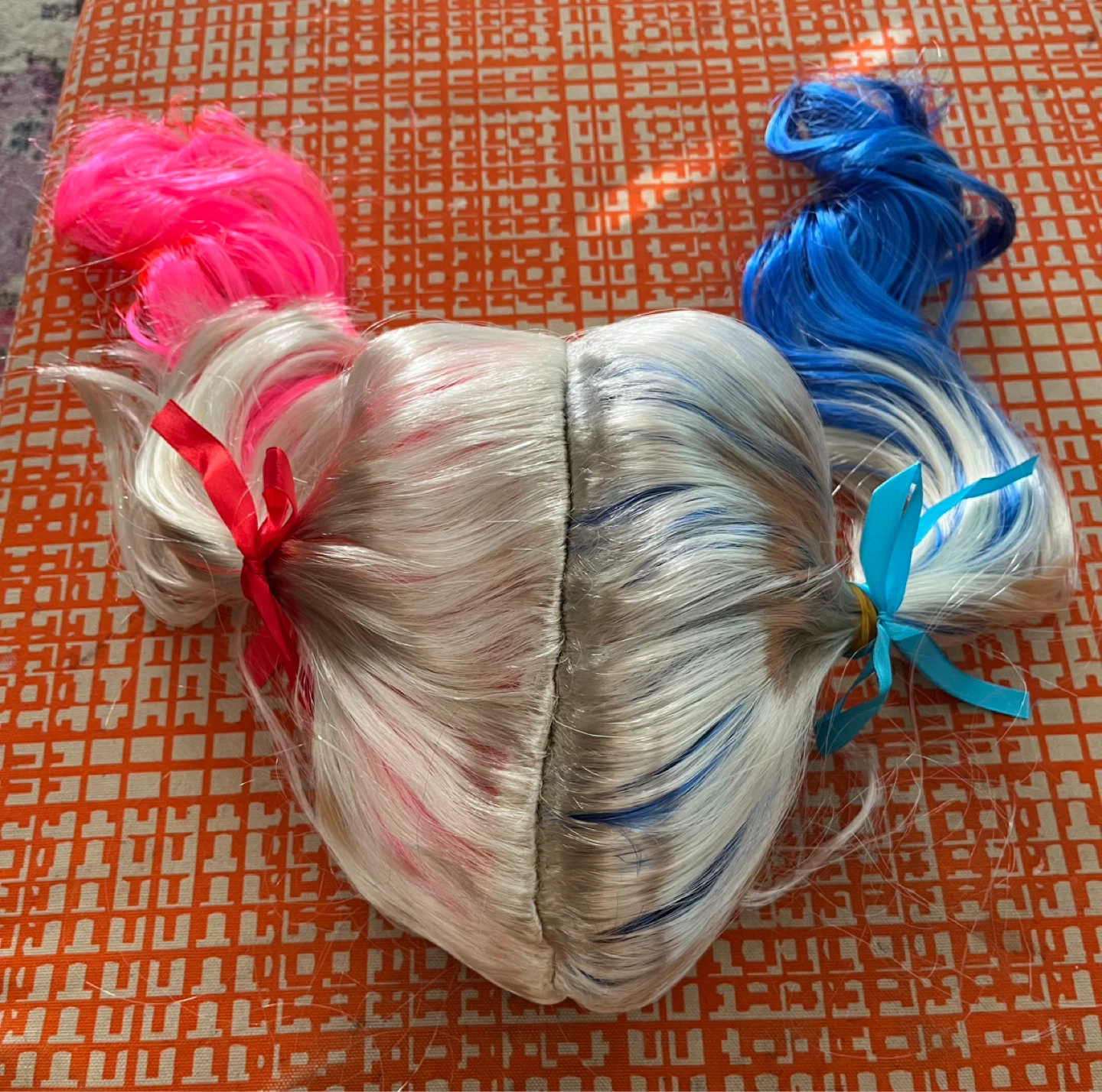 Split Dye Wig - White, Pink, and Blue - photo 3