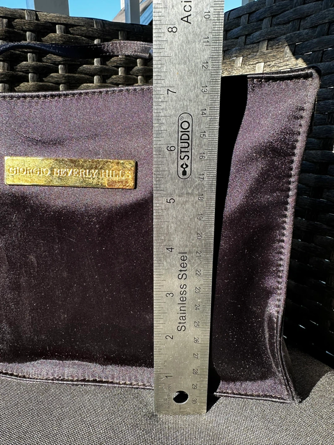 Giorgio Beverly Hills Black Satin Tote Bag - photo 2