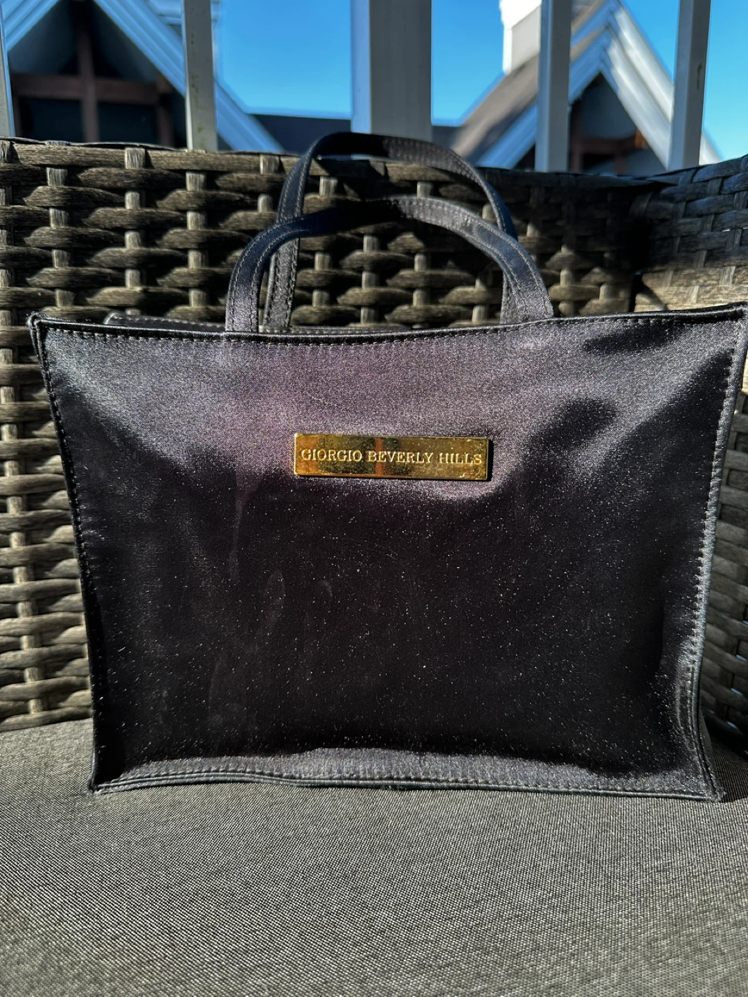 Giorgio Beverly Hills Black Satin Tote Bag - photo 4