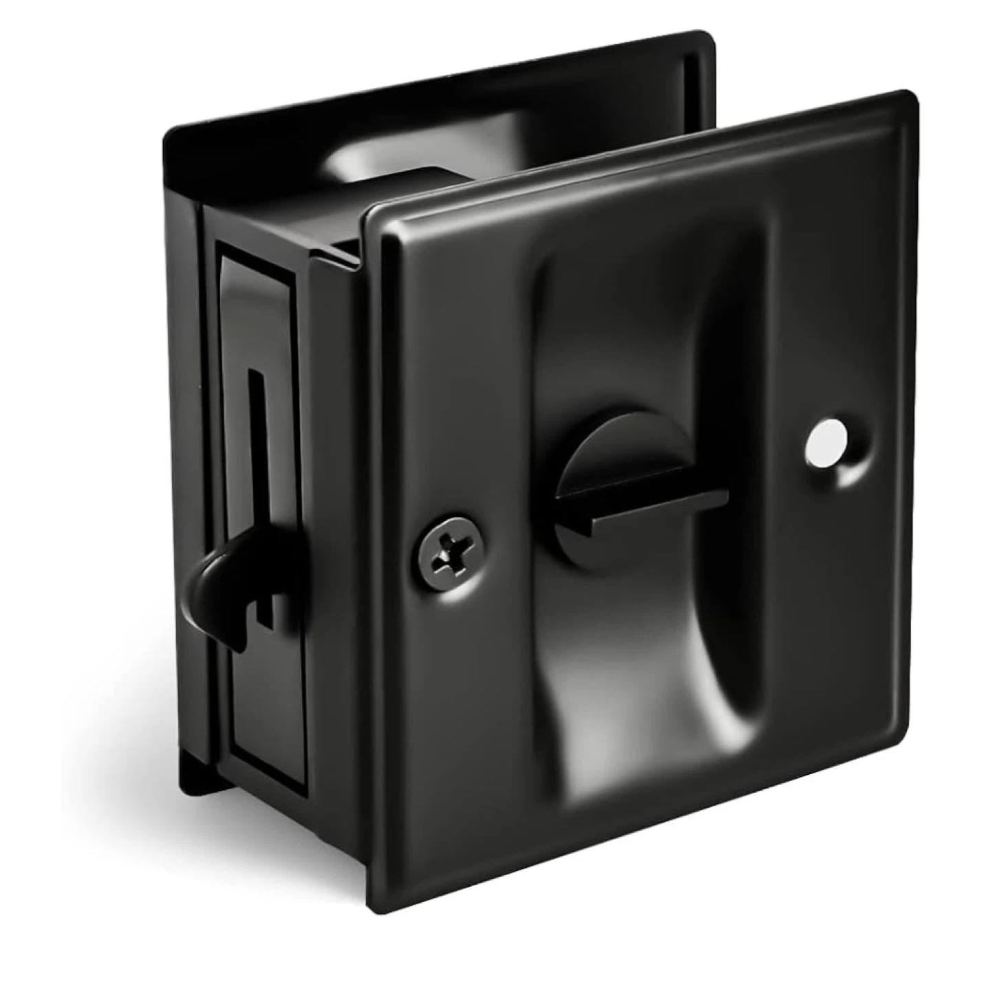 HILLMASTER Black Privacy Pocket Door Lock