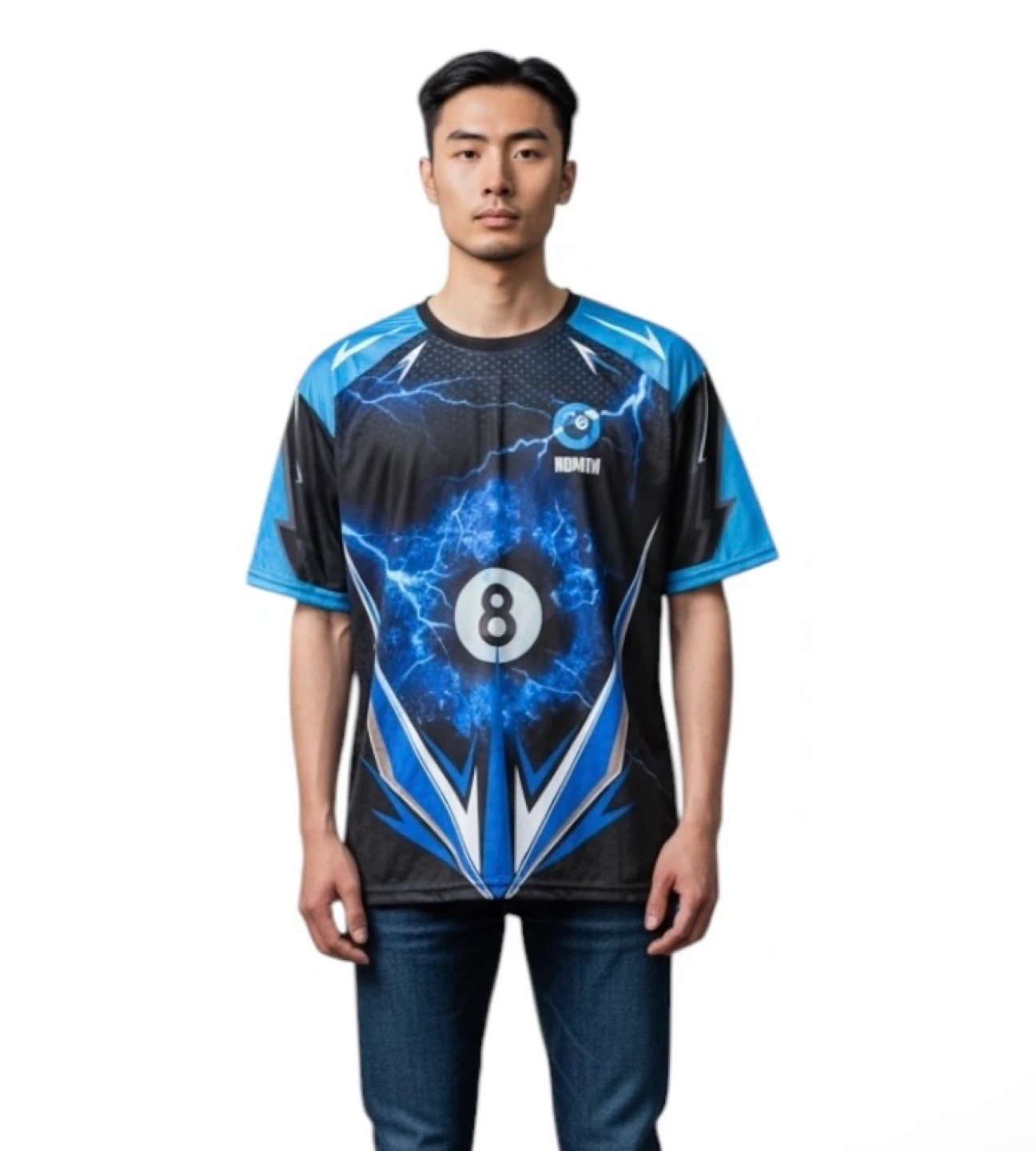 NUPATH Men's 8-Ball Lightning Print T-Shirt