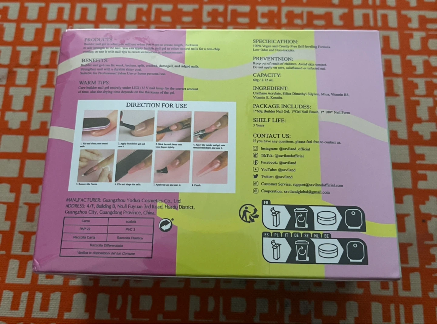 SAVILAND Builder Nail Gel Kit - photo 2
