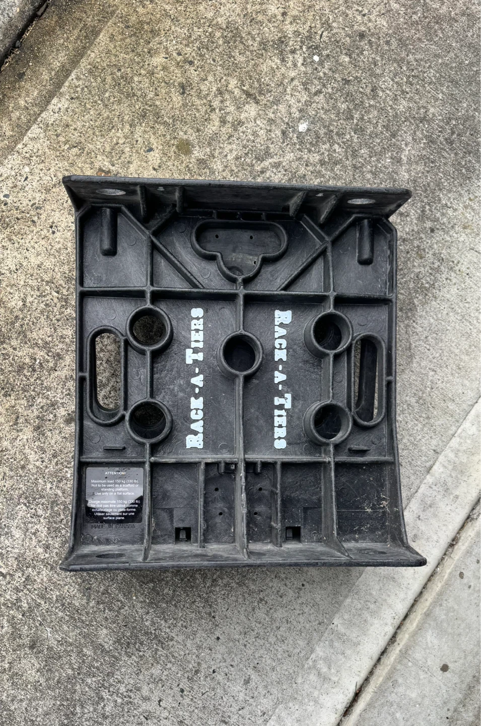 Rack-A-Tiers Black Plastic Tier Support