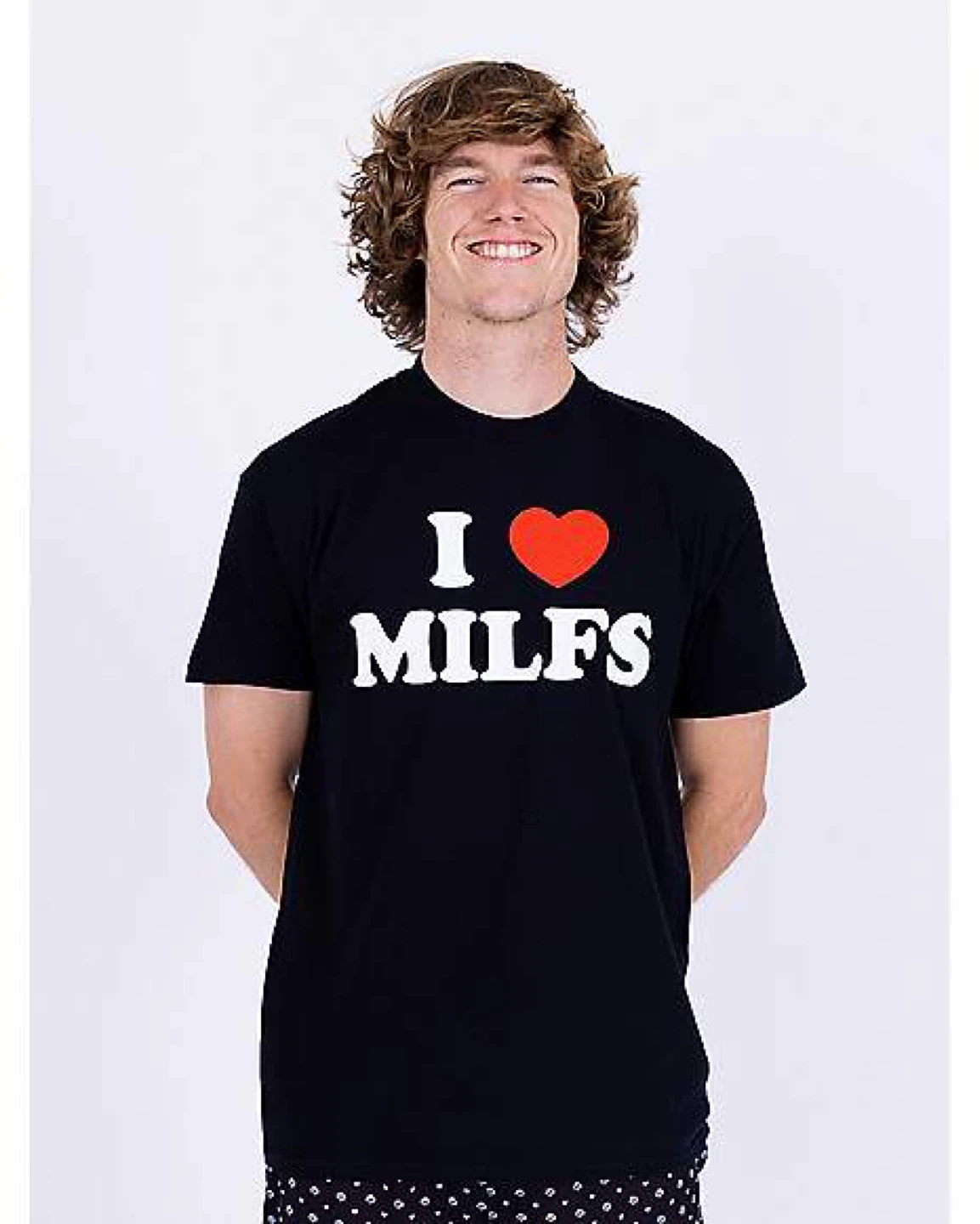 Jerzees "I Love MILFS" T-Shirt Black Size S