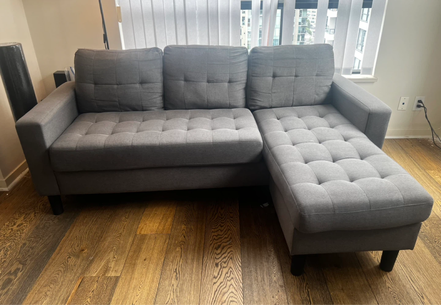 Grey Sectional Sofa with Chaise