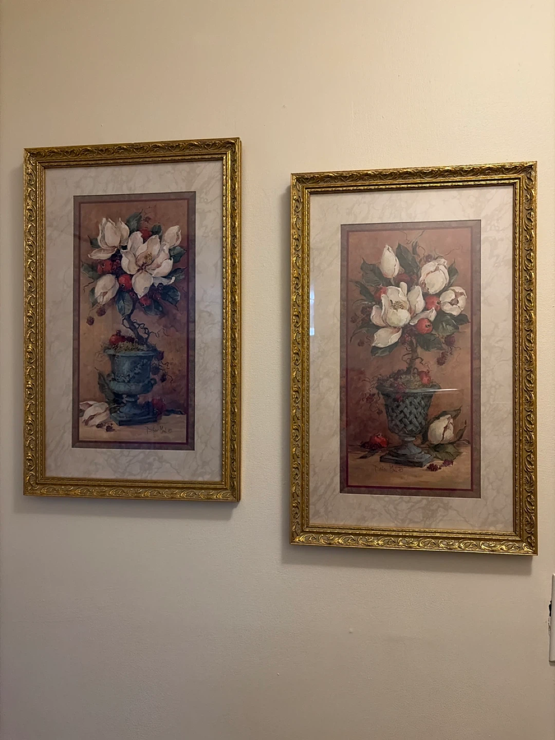 Pair of Framed Floral Art Prints