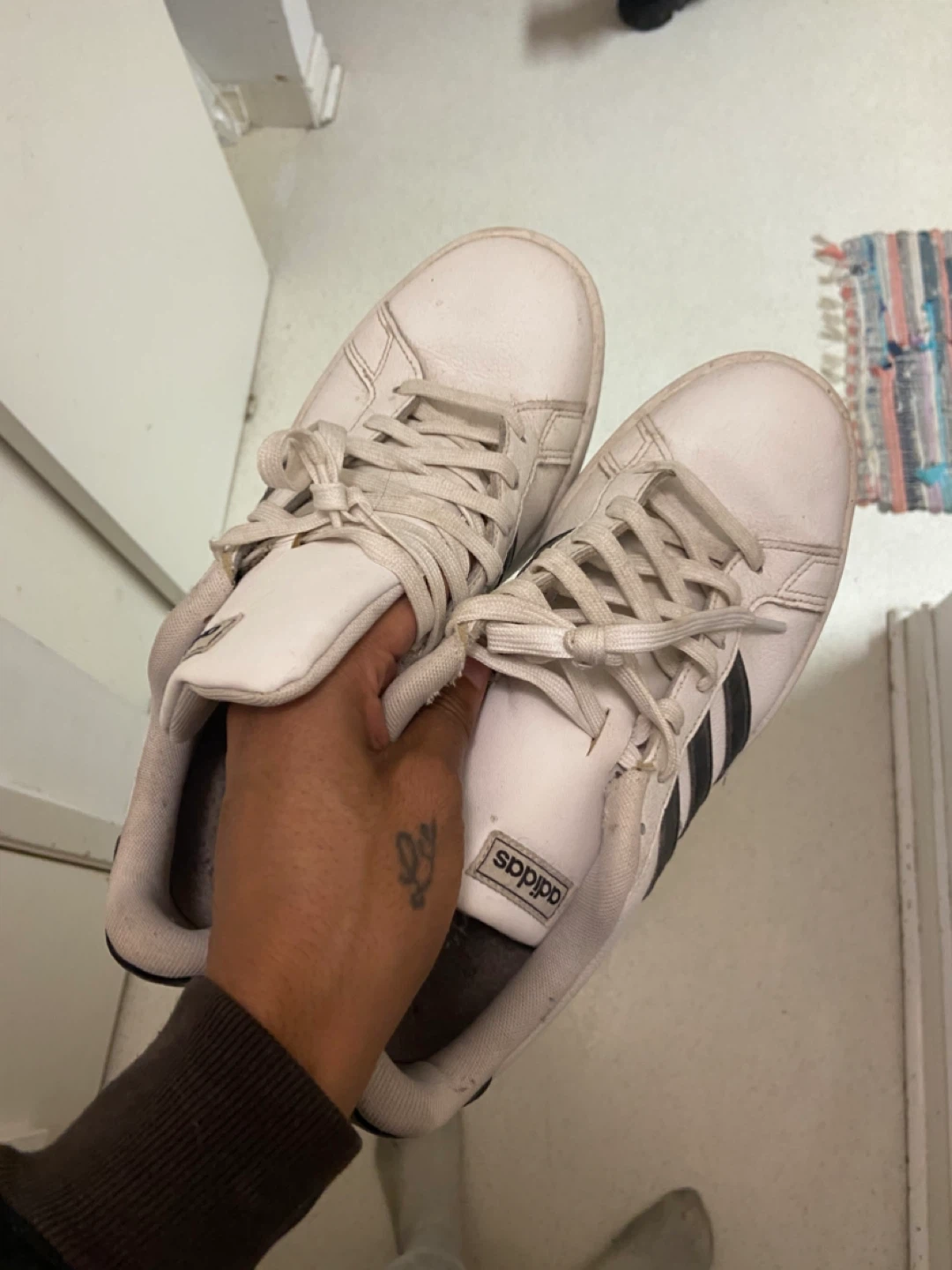 Adidas White Sneakers size 11 men $20 - photo 2