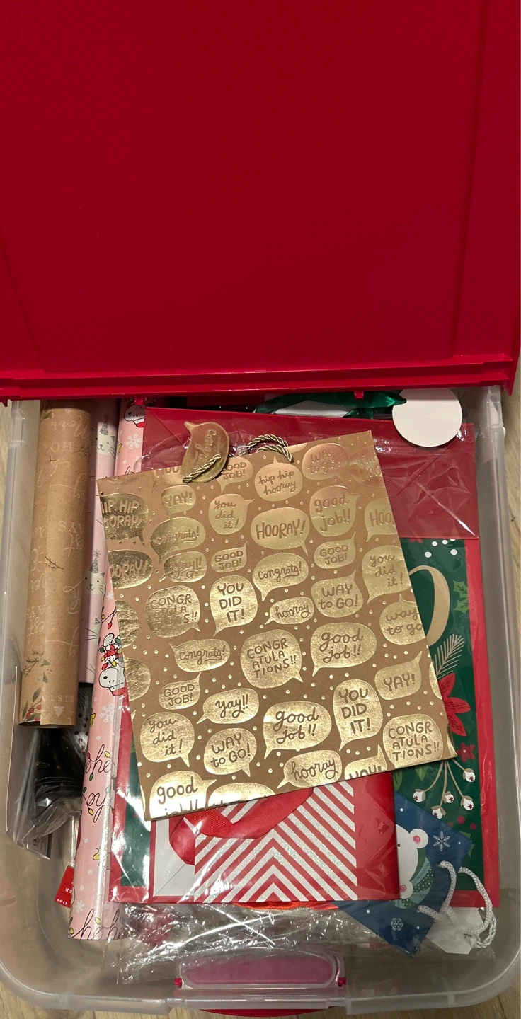 Gift Wrapping Supplies Storage Bin - photo 2