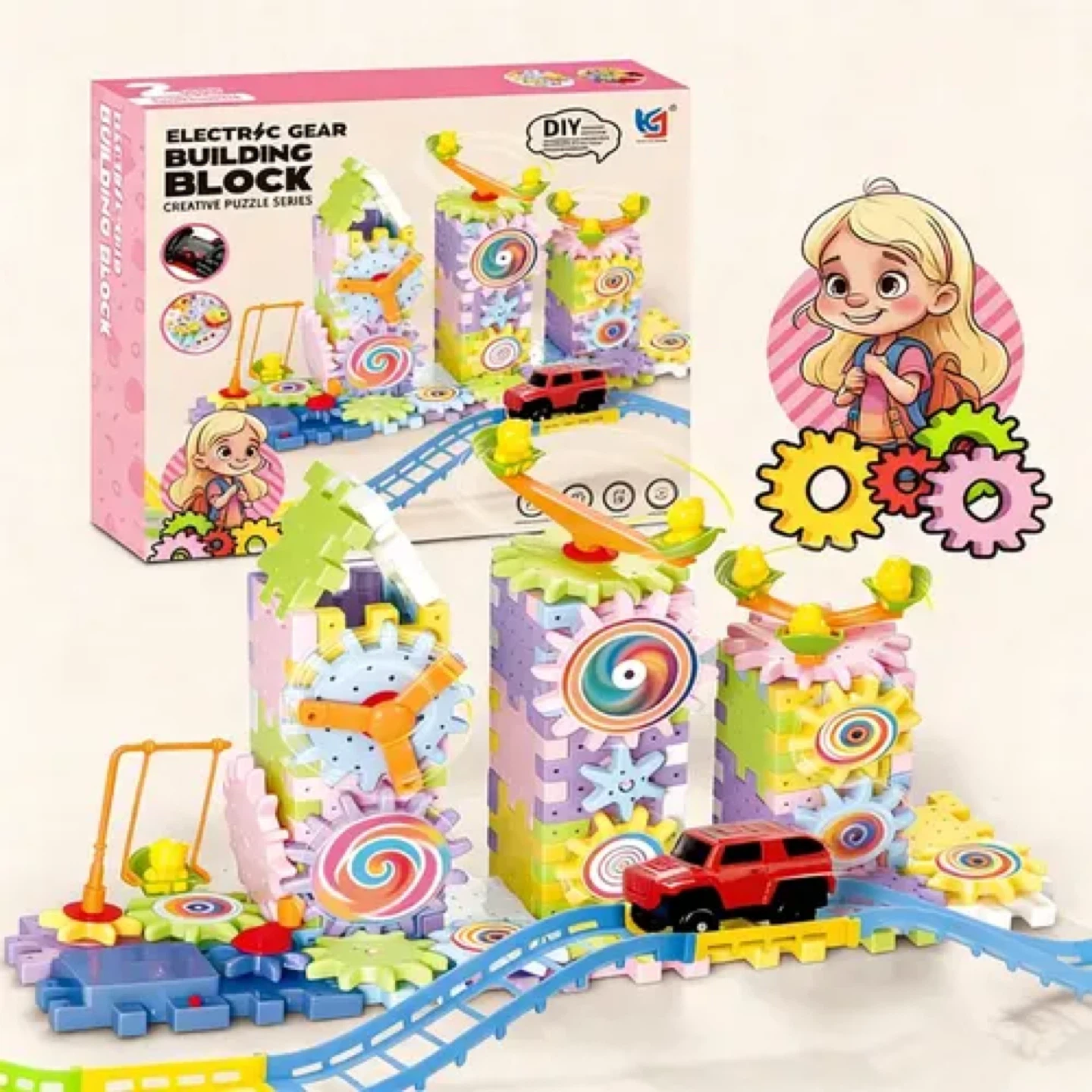 Electric Gear Building Block Creative Puzzle Series Toy
