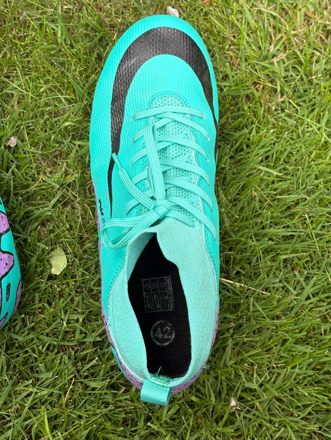 Nike Phantom GT2 Club FG Soccer Cleats Size 8.5 Teal/Purple - photo 3