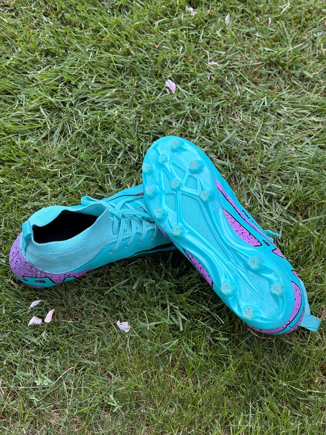 Nike Phantom GT2 Club FG Soccer Cleats Size 8.5 Teal/Purple
