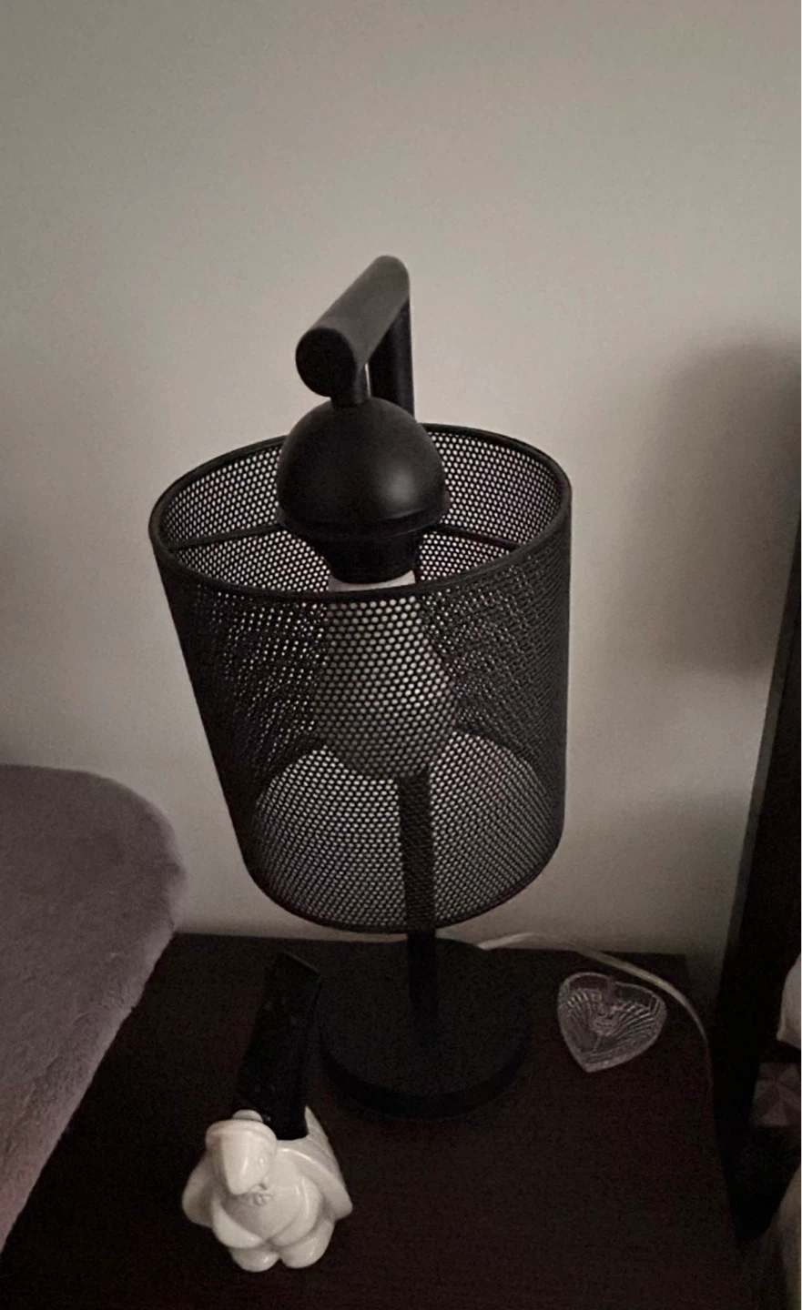 2 Black Metal Mesh Desk Lamp
