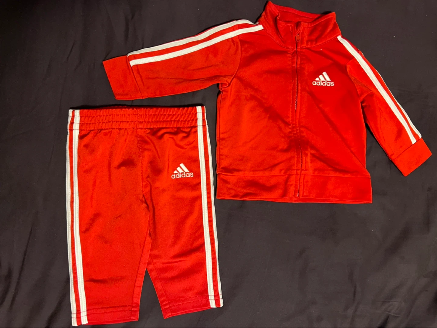 Baby Adidas Red Tracksuit Set