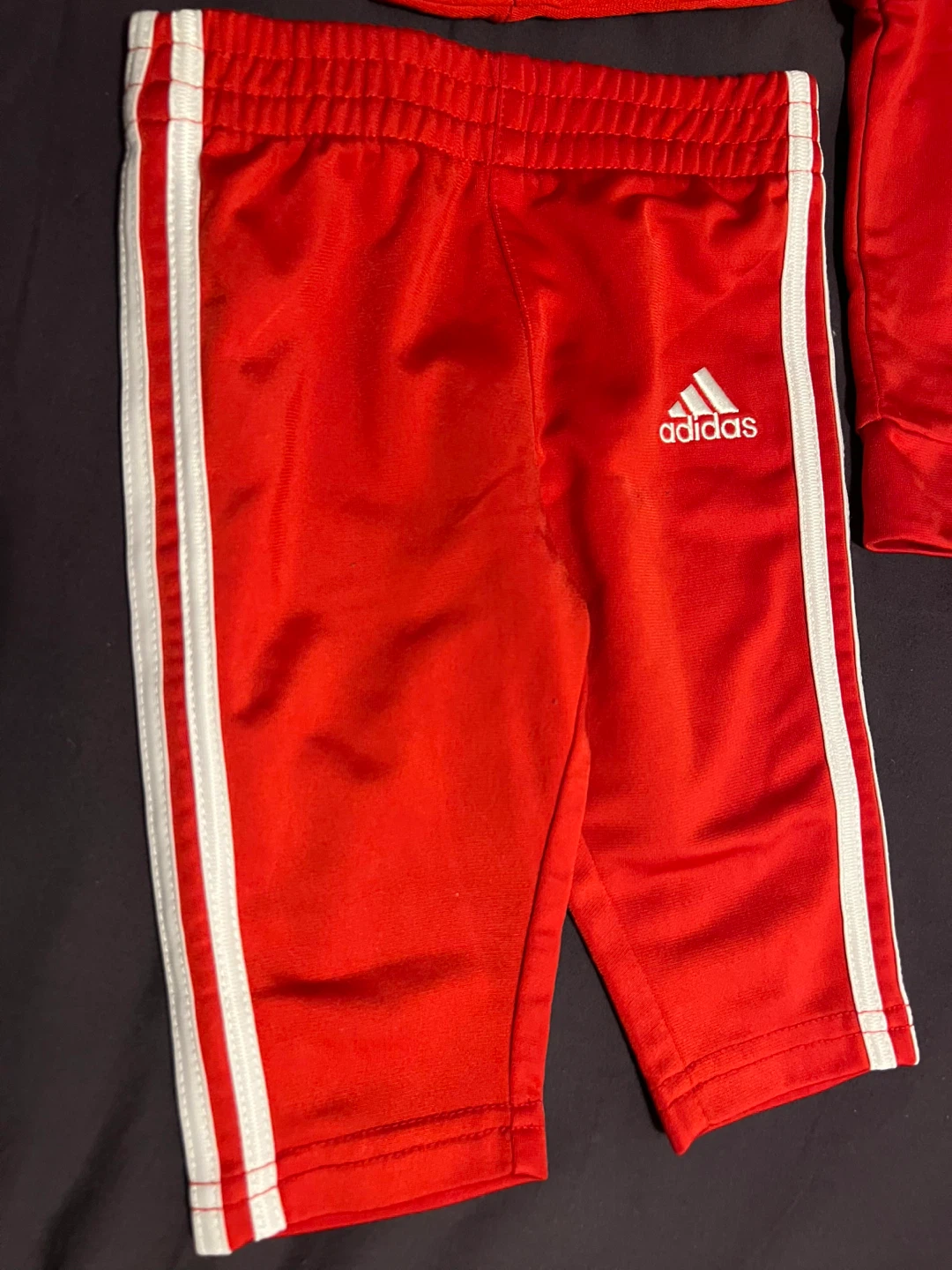 Baby Adidas Red Tracksuit Set - photo 3