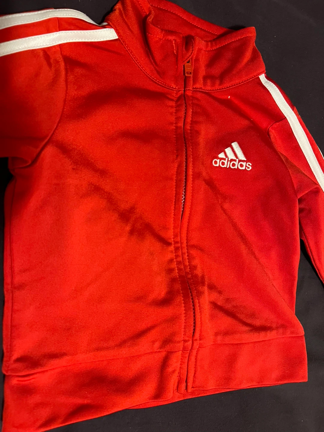 Baby Adidas Red Tracksuit Set - photo 2