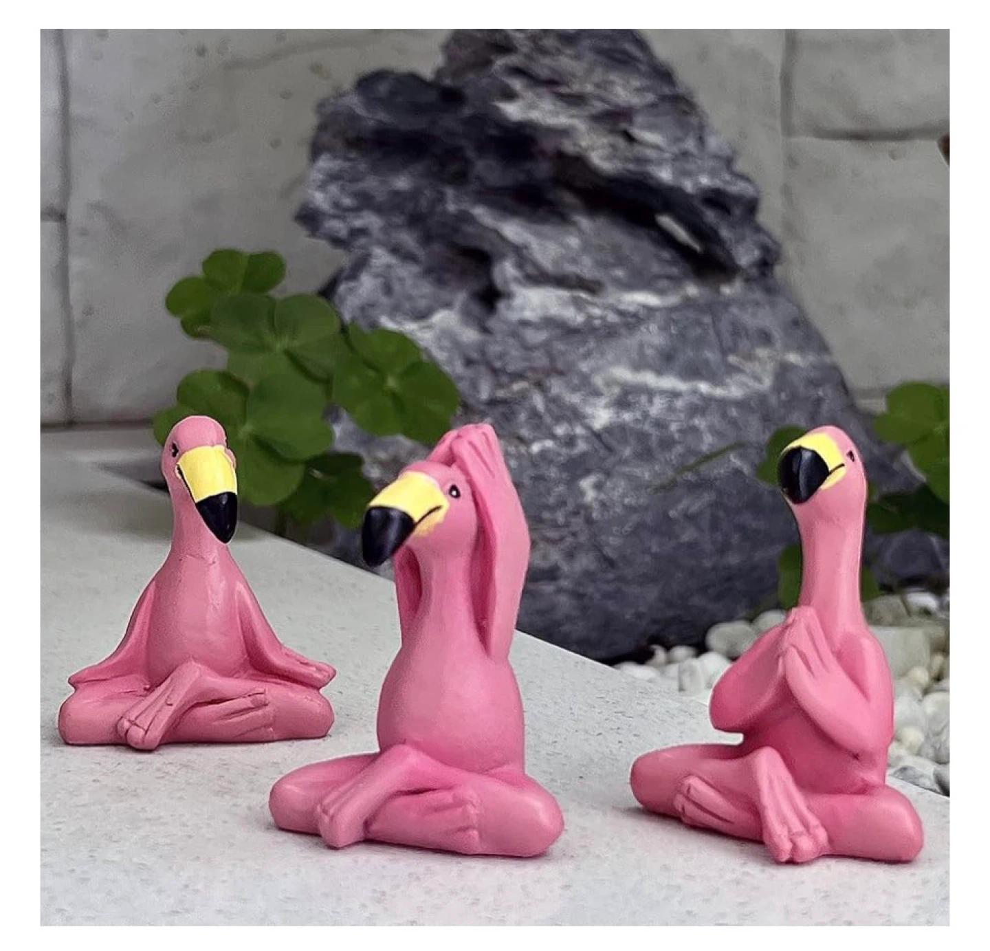 Flamingo Yoga Figurine Set - photo 3