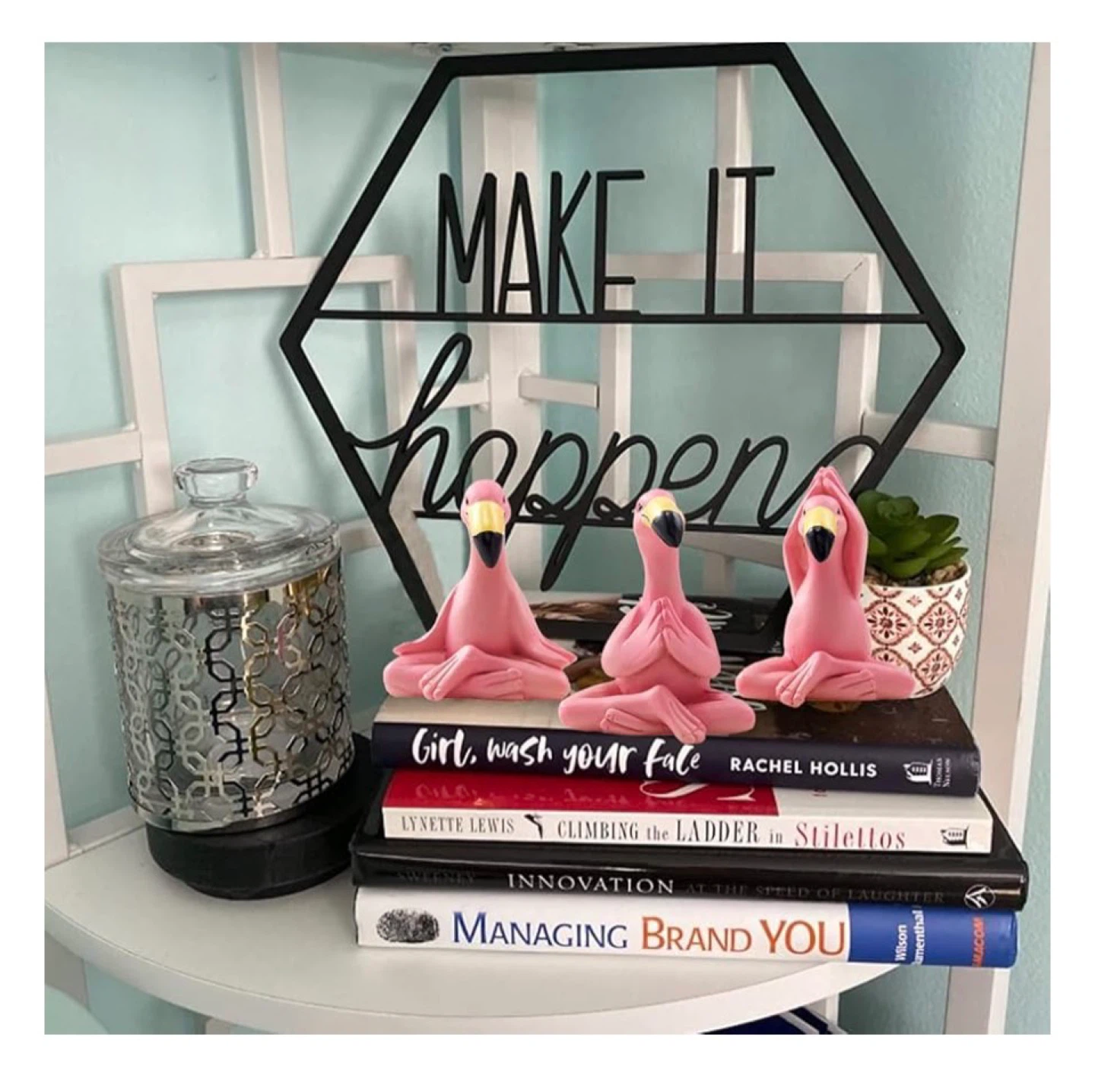 Flamingo Yoga Figurine Set - photo 4